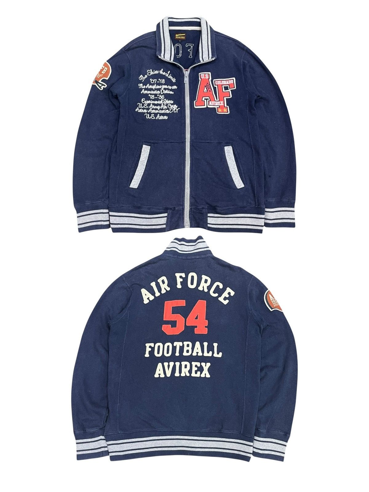 Avirex VERYRARE🔥Vintage AVIREX Air Force 54 Football Cotton Jacket Size US M / EU 48-50 / 2 - 3 Thumbnail