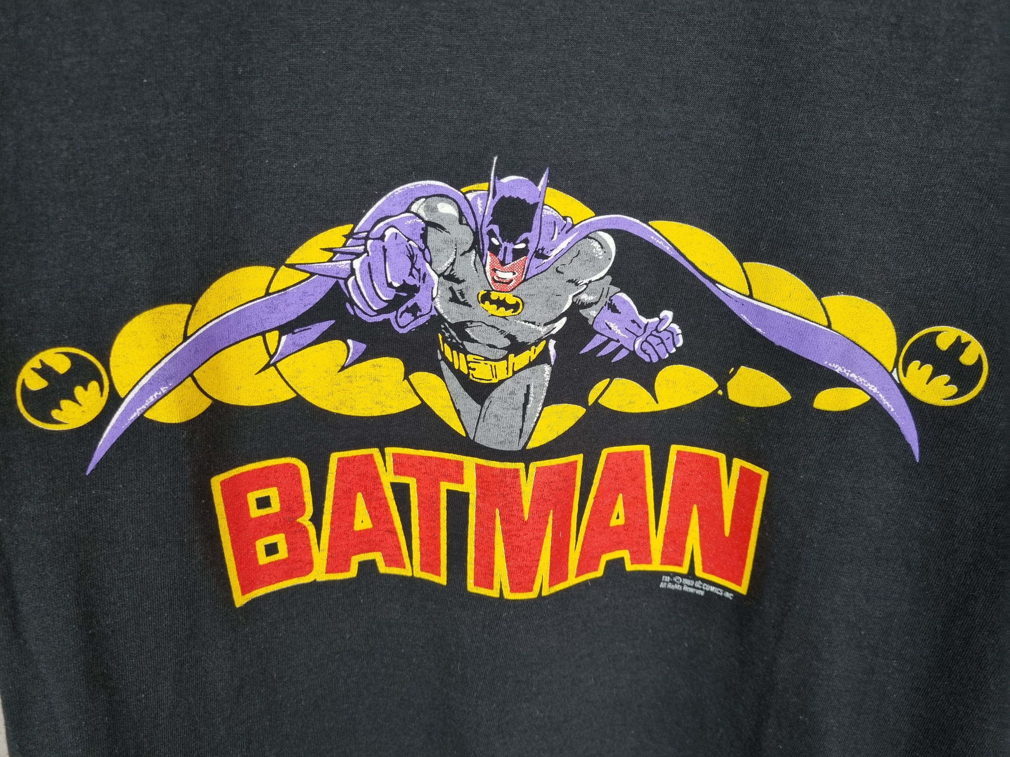 DC Comics × Vintage Rare 1989 BATMAN Single Stitch Big Print Tee shirt Size US S / EU 44-46 / 1 - 9 Thumbnail