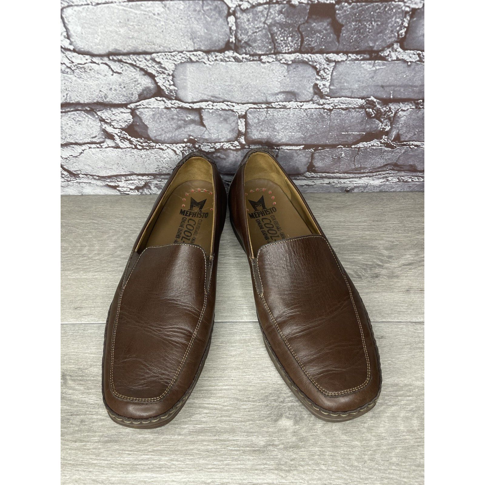 Mephisto Mephisto Loafers Men Sz 10.5 Brown Leather Slip On Moc Cool Size US 10.5 / EU 43-44 - 6 Thumbnail