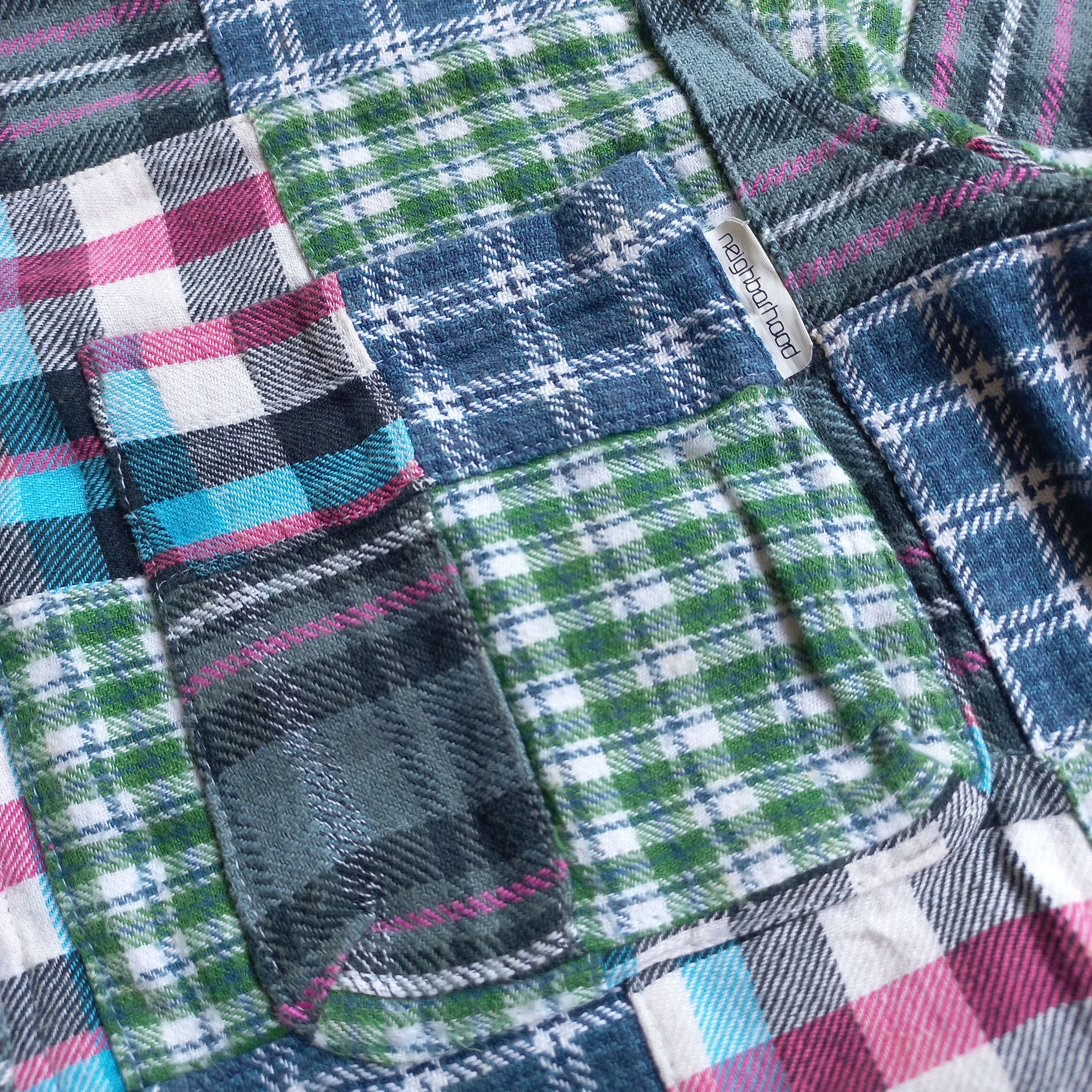 Neighborhood Neighborhood - Patchwork Flannel Short Sleeve Shirt Size US XS / EU 42 / 0 - 3 Thumbnail