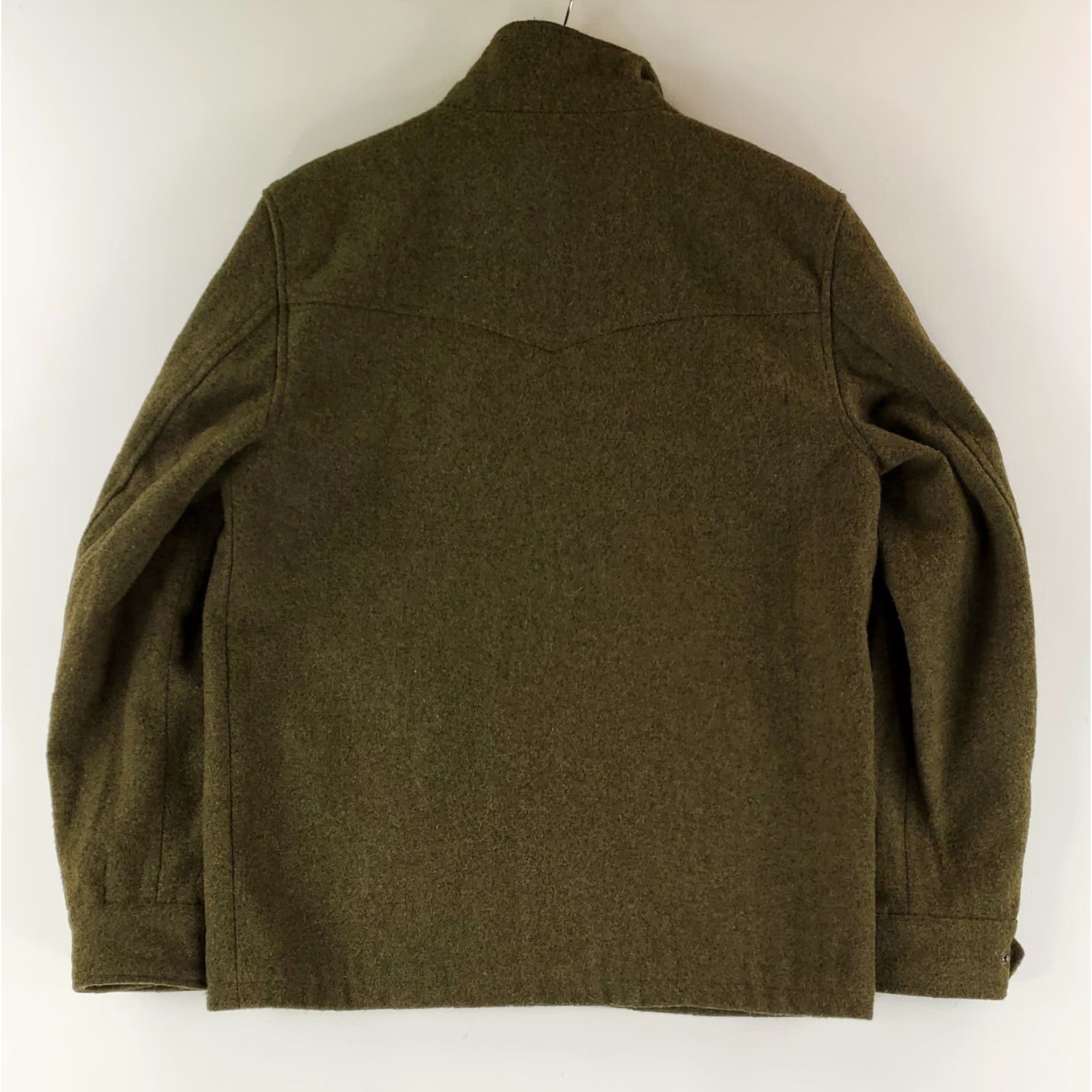 Vintage Powder River Outfitters Panhandle Jacket Full Zip Green Wool Blend Mens M Bomber Jacket Size US M / EU 48-50 / 2 - 6 Thumbnail