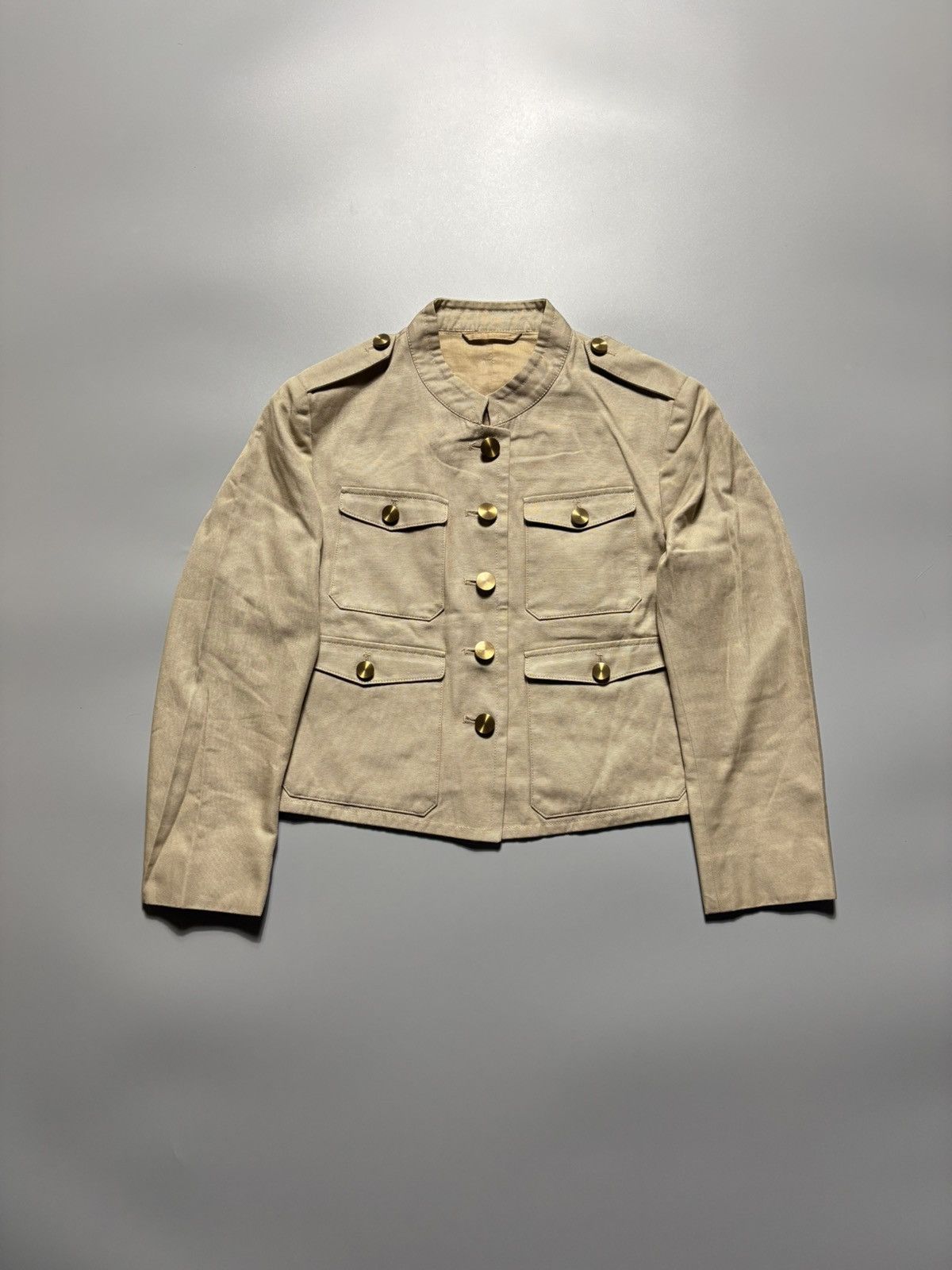 Gucci GUCCI TOMFORD ERA MILITARY CROP JACKET Size XS / US 0-2 / IT 36-38 - 1 Thumbnail