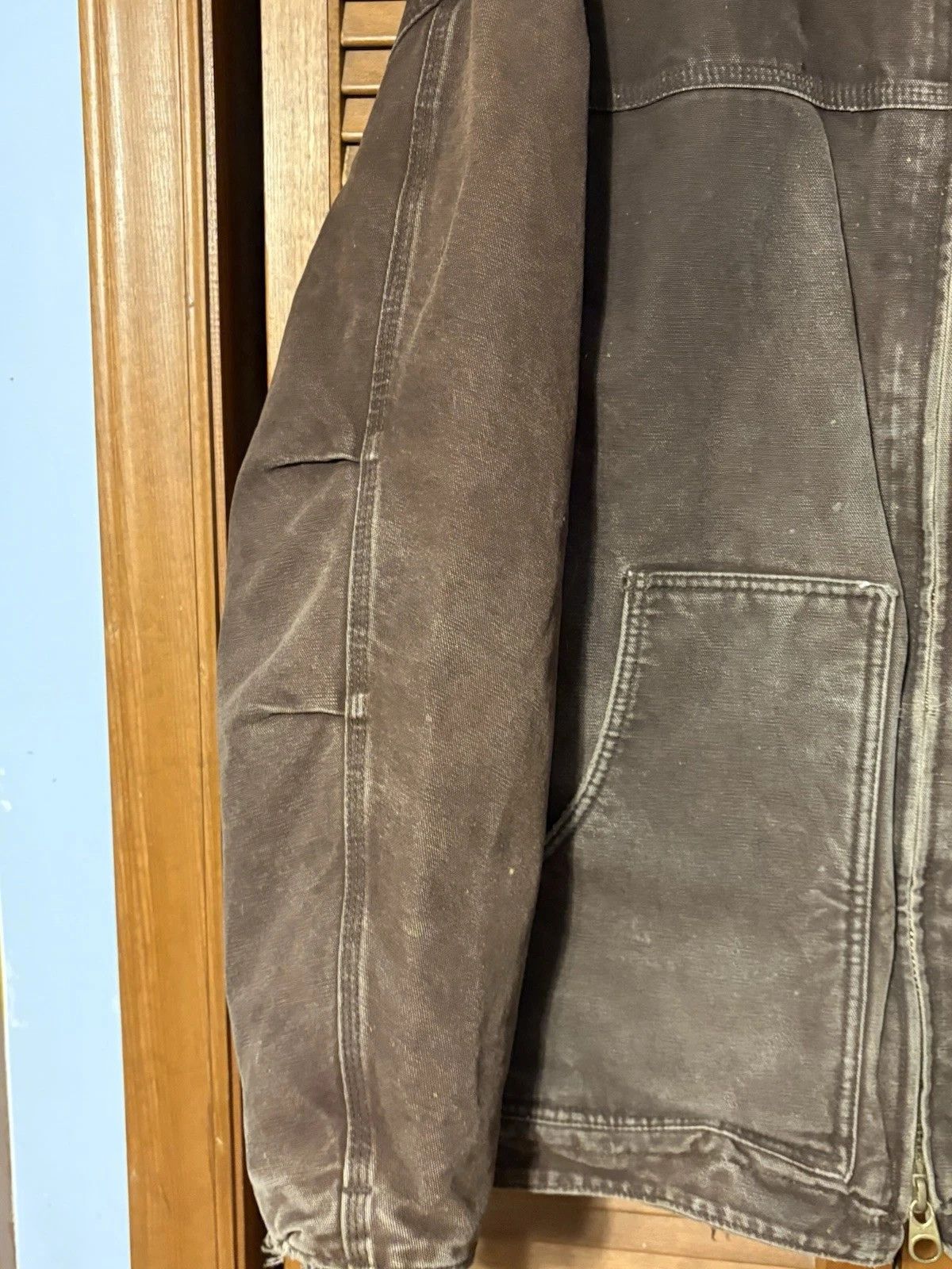 Carhartt Vintage 2XL Carhartt Sherpa-Lined Ridge Jacket C61 DKB Size US XXL / EU 58 / 5 - 3 Thumbnail