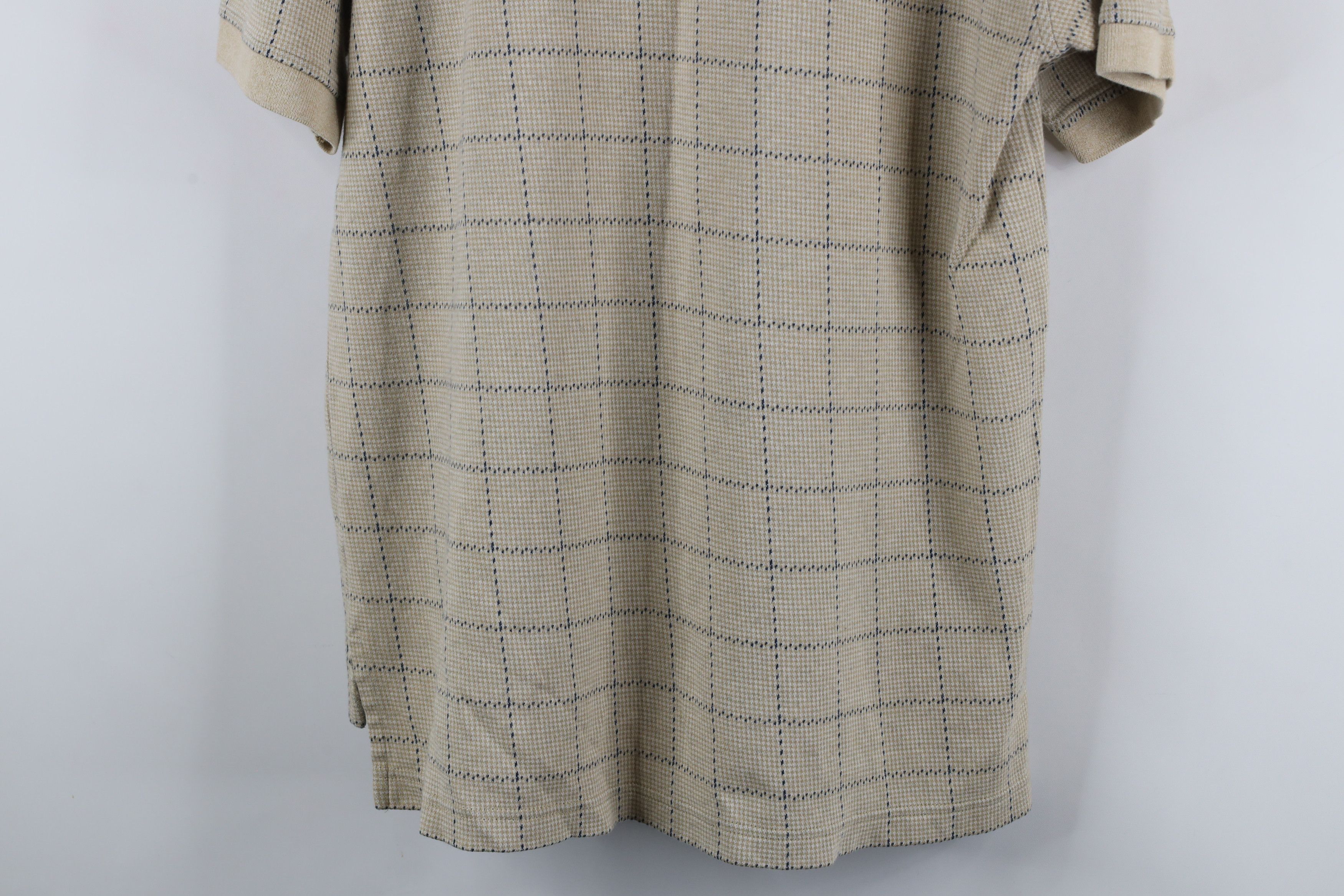 Vintage Vintage 90s Streetwear Houndstooth Plaid Collared Polo Shirt Size US L / EU 52-54 / 3 - 9 Thumbnail