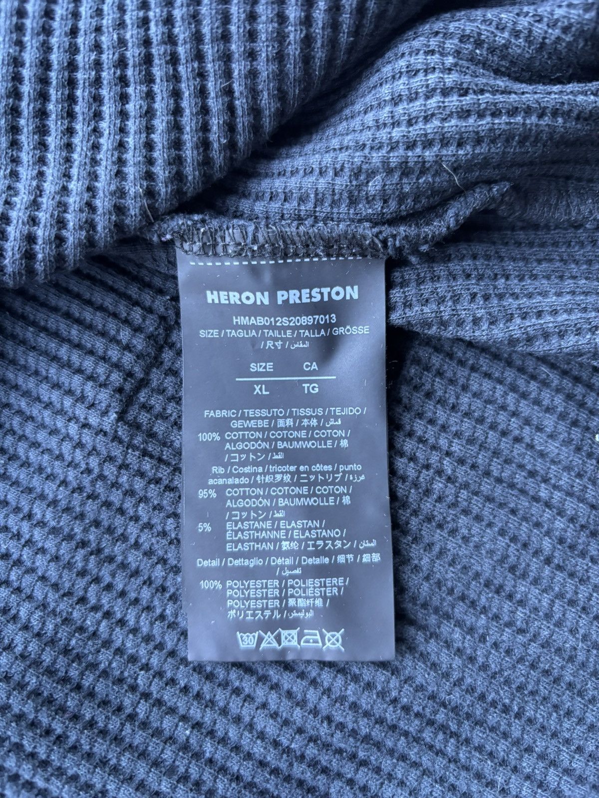 Heron Preston Heron Preston Waffle Knit Printed Sweater Size US XL / EU 56 / 4 - 6 Thumbnail