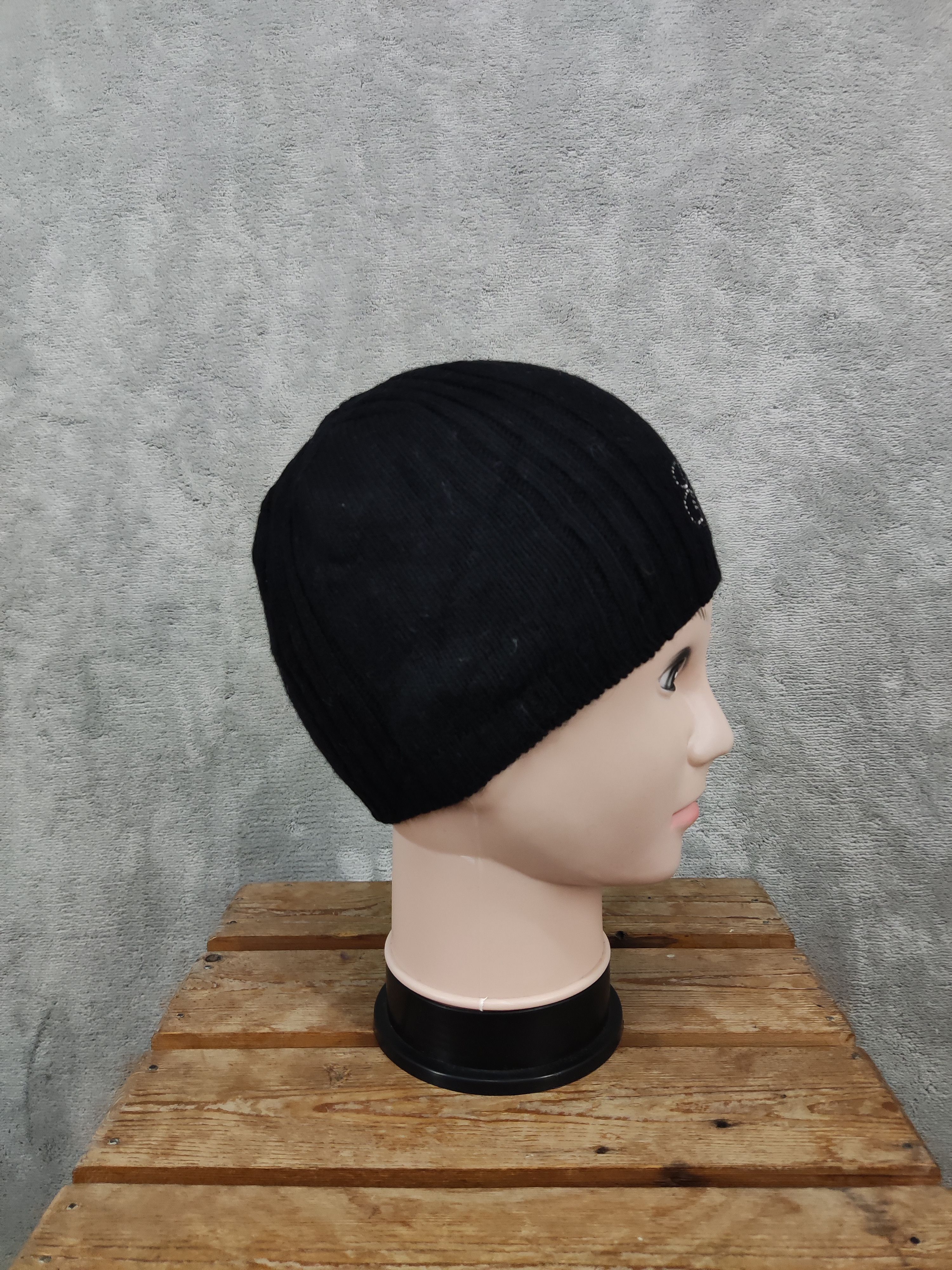 Guess Guess Glitter Black Beanie Hat Size ONE SIZE - 4 Thumbnail
