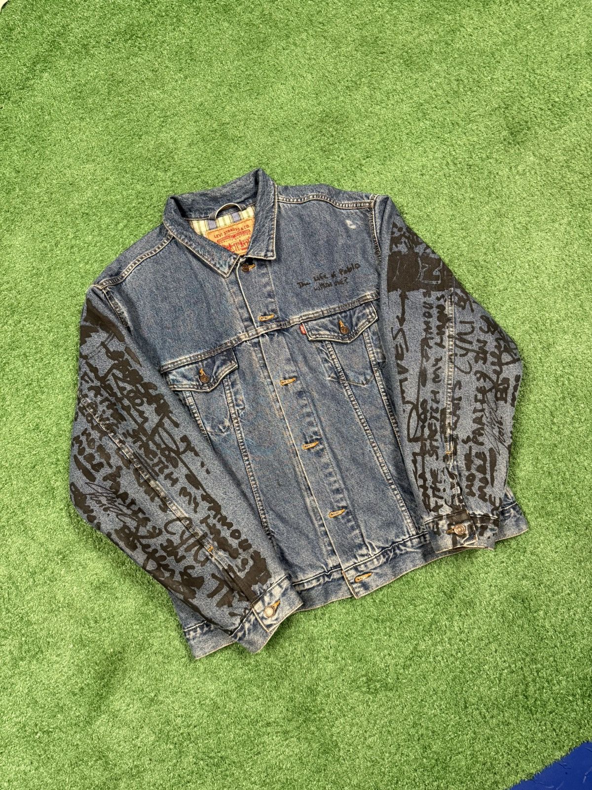 Levi's Crazy levis kanye west double layered aop jacket Size US XL / EU 56 / 4 - 1 Thumbnail