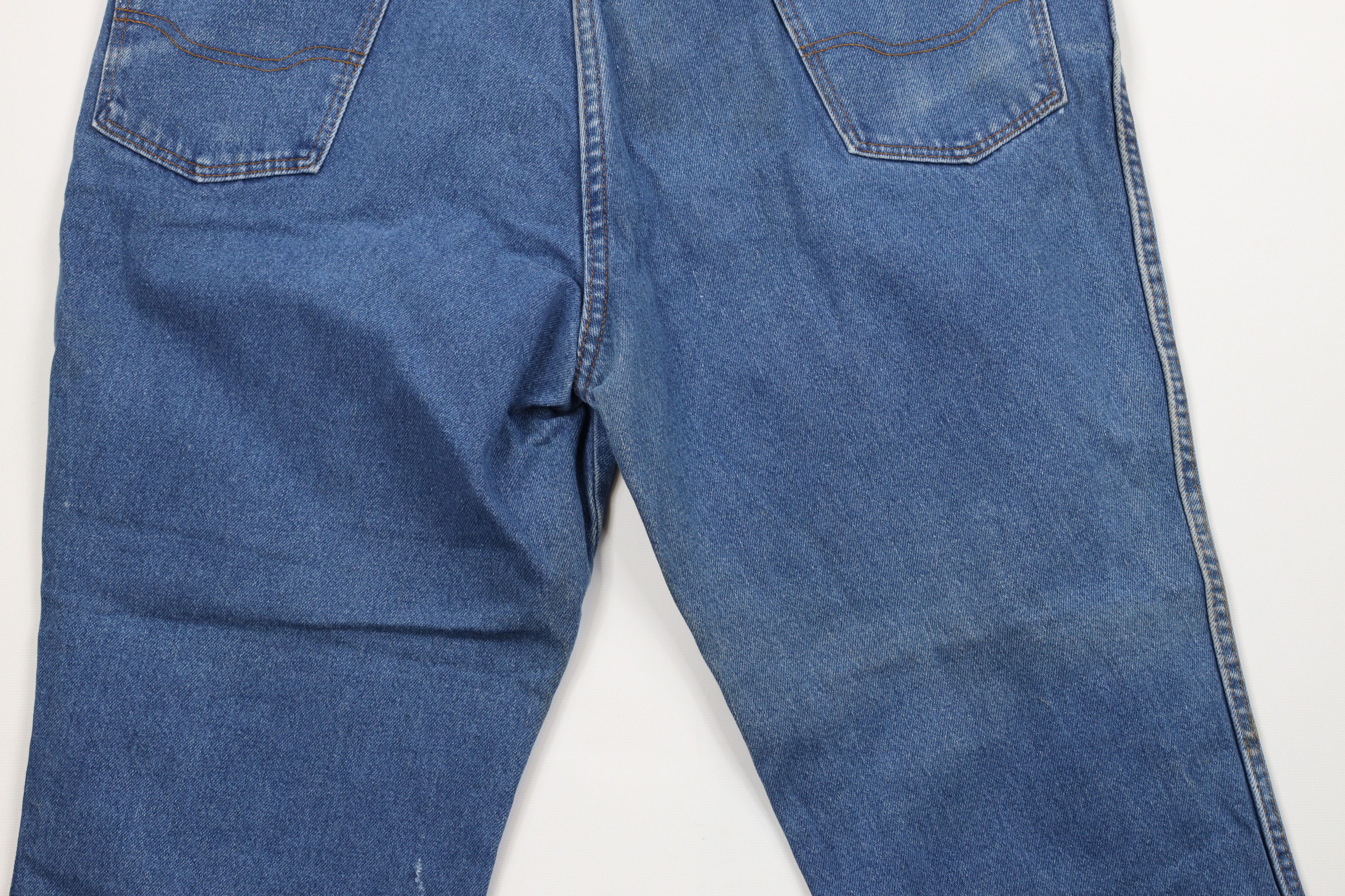 Dickies × Vintage Vintage 70s Dickies Branders Flared Bootcut Denim Jeans USA Size US 36 / EU 52 - 13 Thumbnail