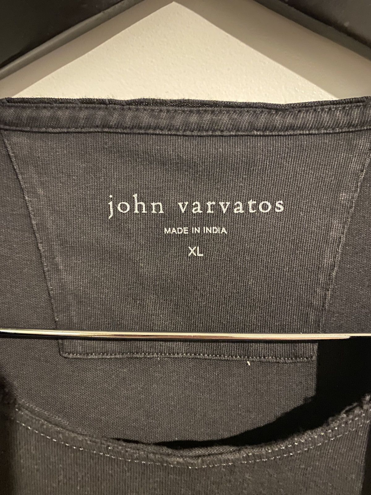 John Varvatos embroidered scull Tee in black