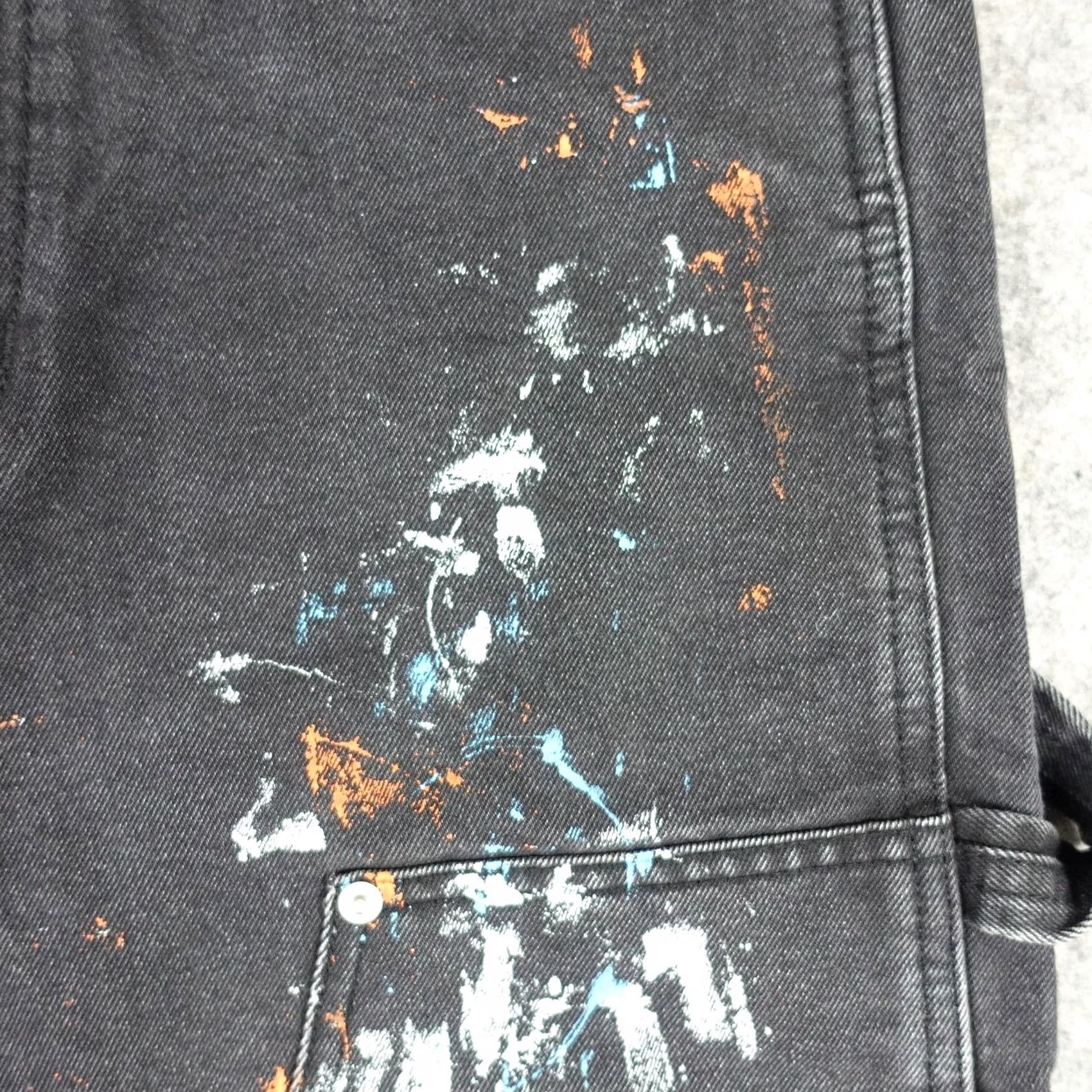 Vintage VINTAGE No Boundaries Jeans Mens 30x27 Gray Charcoal Paint Splatter Relaxed Carpenter Shirt Jeans Pants Mens Beige Black White Gray 90s Size US 30 / EU 46 - 3 Thumbnail