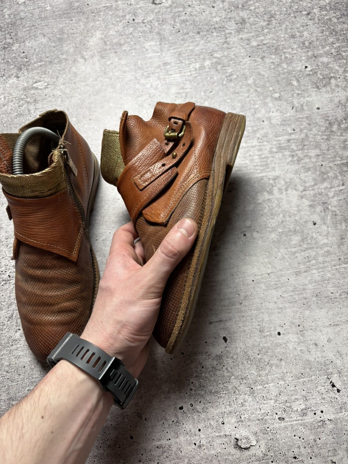 A.S.98 Vintage AS98 AIRSTEP Leather Belted Simon Boots Size US 5 / EU 37 - 6 Thumbnail