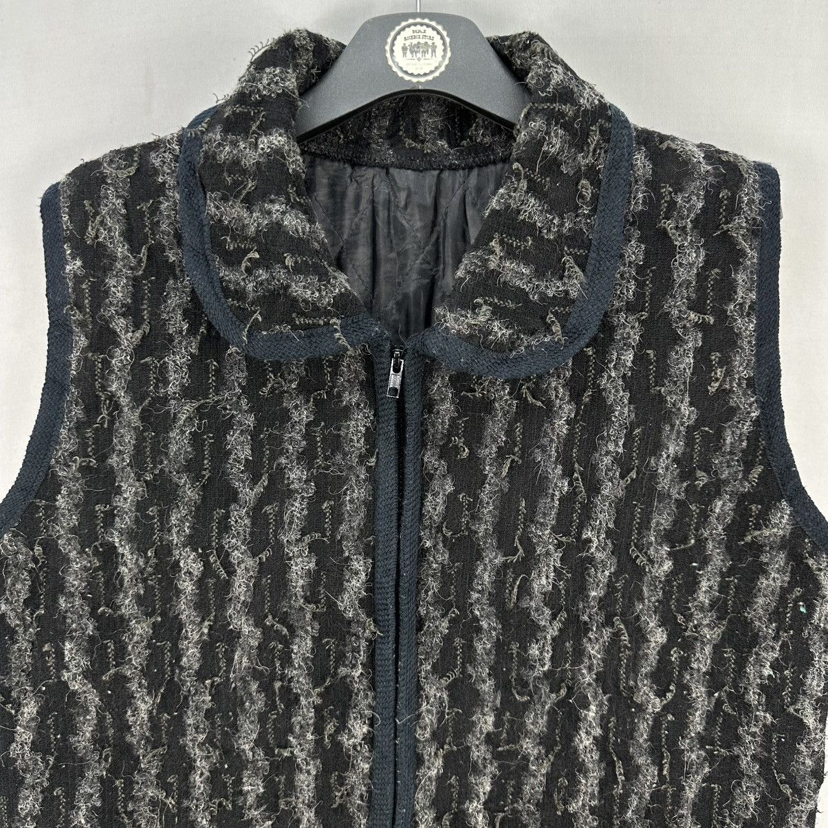 Vintage Vintage 90's Mohair Zipper Vest Design by Allen Size US L / EU 52-54 / 3 - 7 Thumbnail