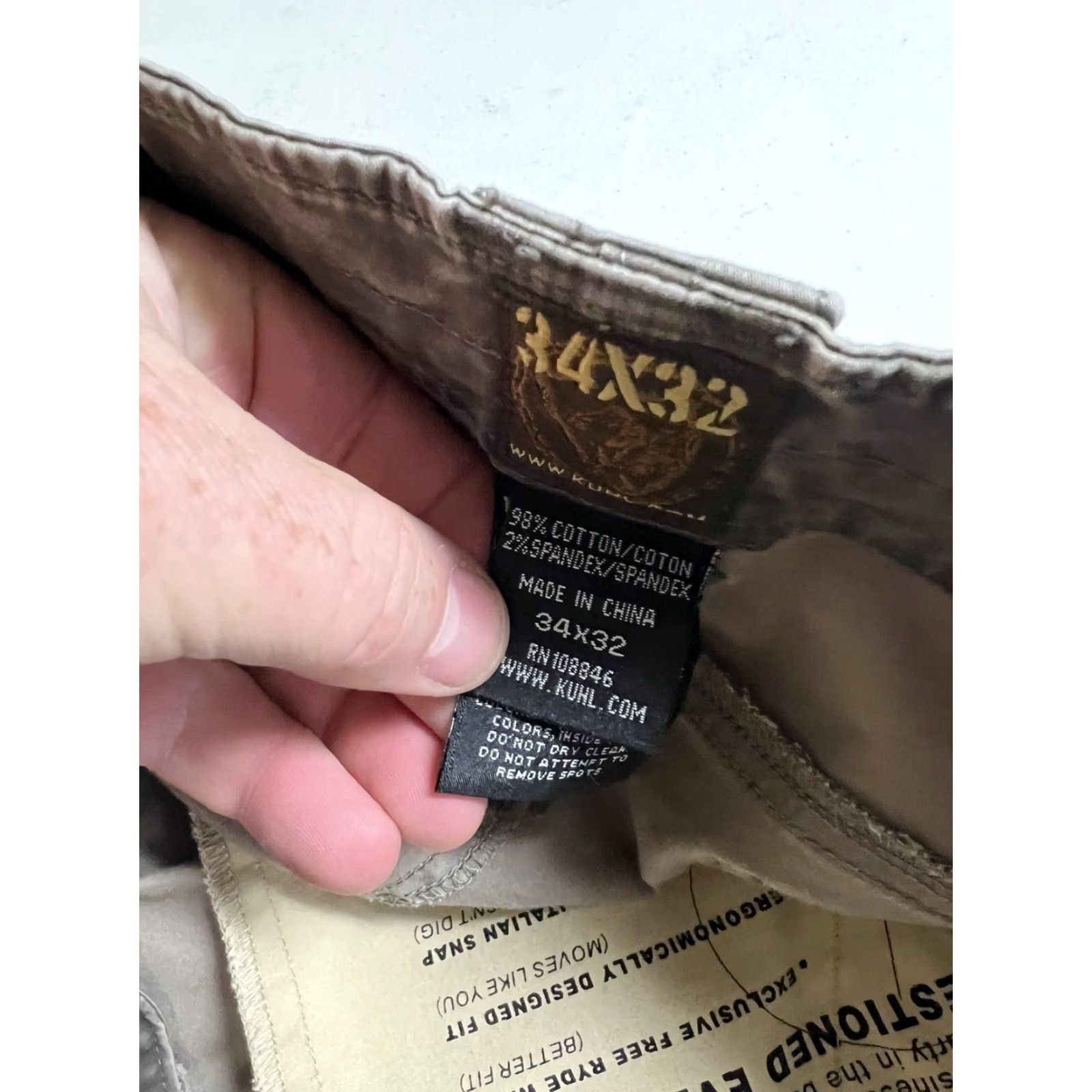 Vintage Kuhl Slackr Pant Mens 34x32 Brown Outdoor Vintage Patina Dye Hiking Stretch Pants Mens Regular Brown Patina Dye Outdoor Shirt? Size US 34 / EU 50 - 5 Thumbnail
