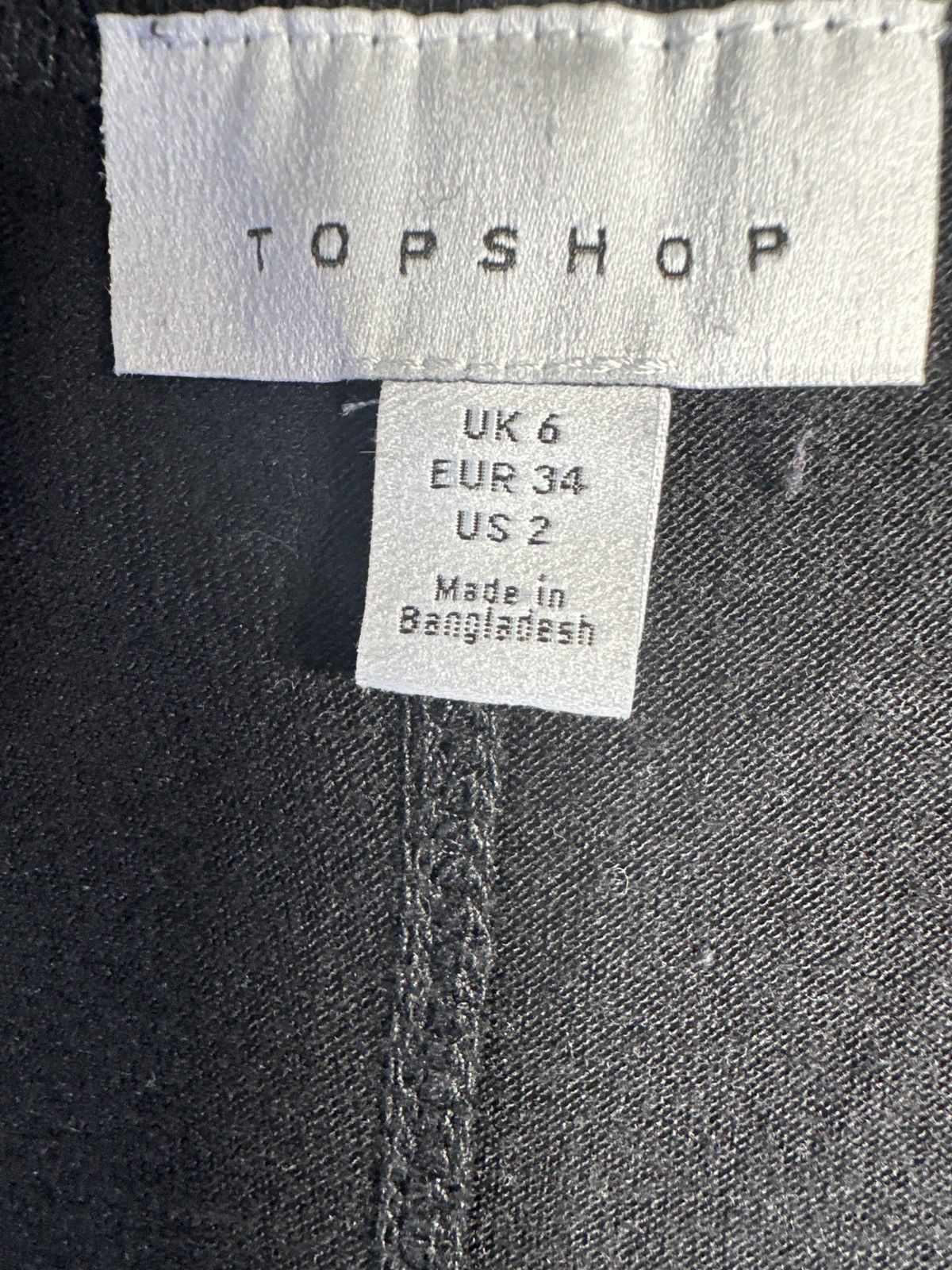 Topshop Topshop Black v-Neck Tank Top Size XS / US 0-2 / IT 36-38 - 4 Thumbnail