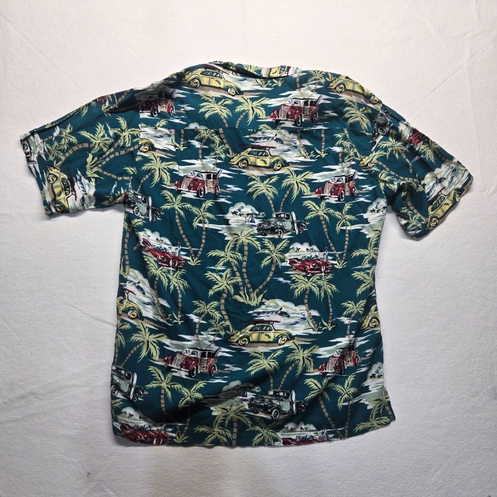 Vintage UTILITY Hawaiian Shirt Short Sleeve Button Up Casual M Blue Rayon Men’s Print Hawaiian 90s Aloha Boys? Size US M / EU 48-50 / 2 - 7 Thumbnail