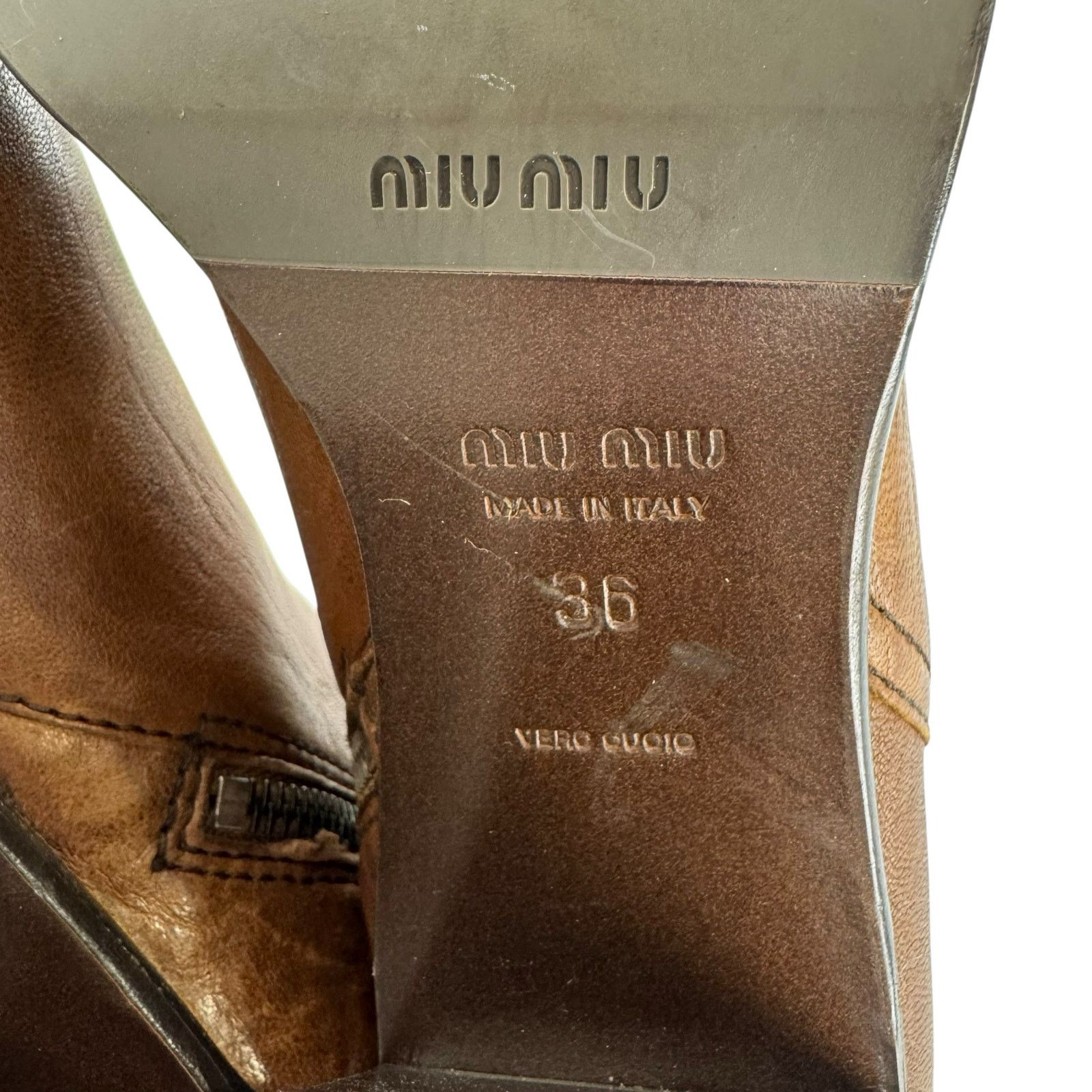 Miu Miu Miu Miu Leather & Shearling Knee-High Boots Size US 6 / IT 36 - 12 Thumbnail