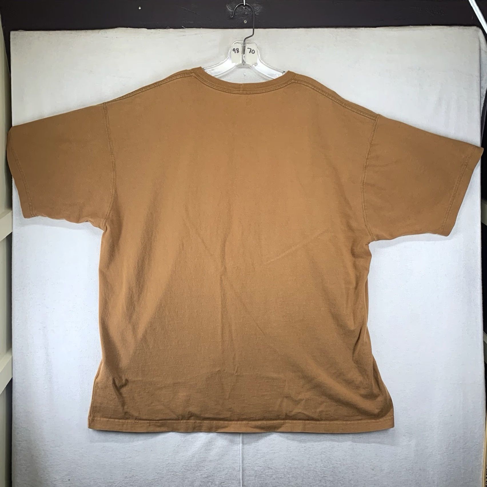 Carhartt Carhartt Men's XL Short Sleeve T-Shirt Burnt Brown Cotton Crew Neck K87 Logo USA 2010s Regular Men’s Short Sleeve T-Shirt Size US XL / EU 56 / 4 - 2 Thumbnail
