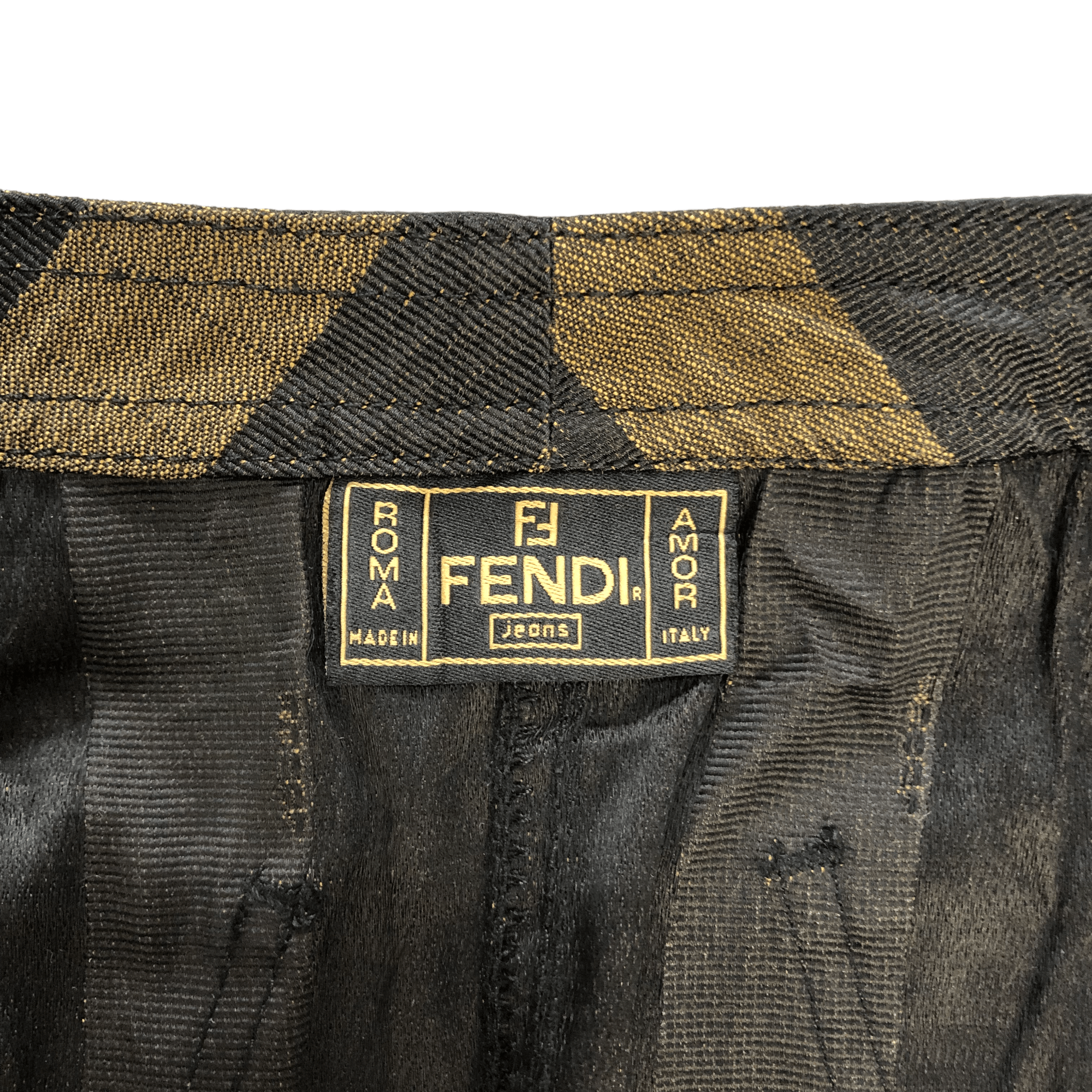Fendi FENDI JEANS BELTED MONOGRAM STRIPES MINI SKIRTS #6248-220 Size 24" / US 00 / IT 34 - 9 Thumbnail