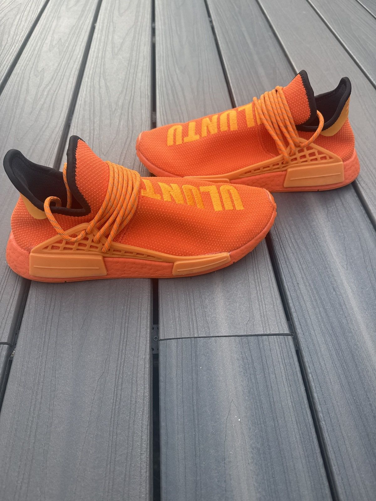 Adidas × Pharrell Adidas NMD Human Race x Pharrell Orange Size US 11 / EU 44 - 7 Thumbnail