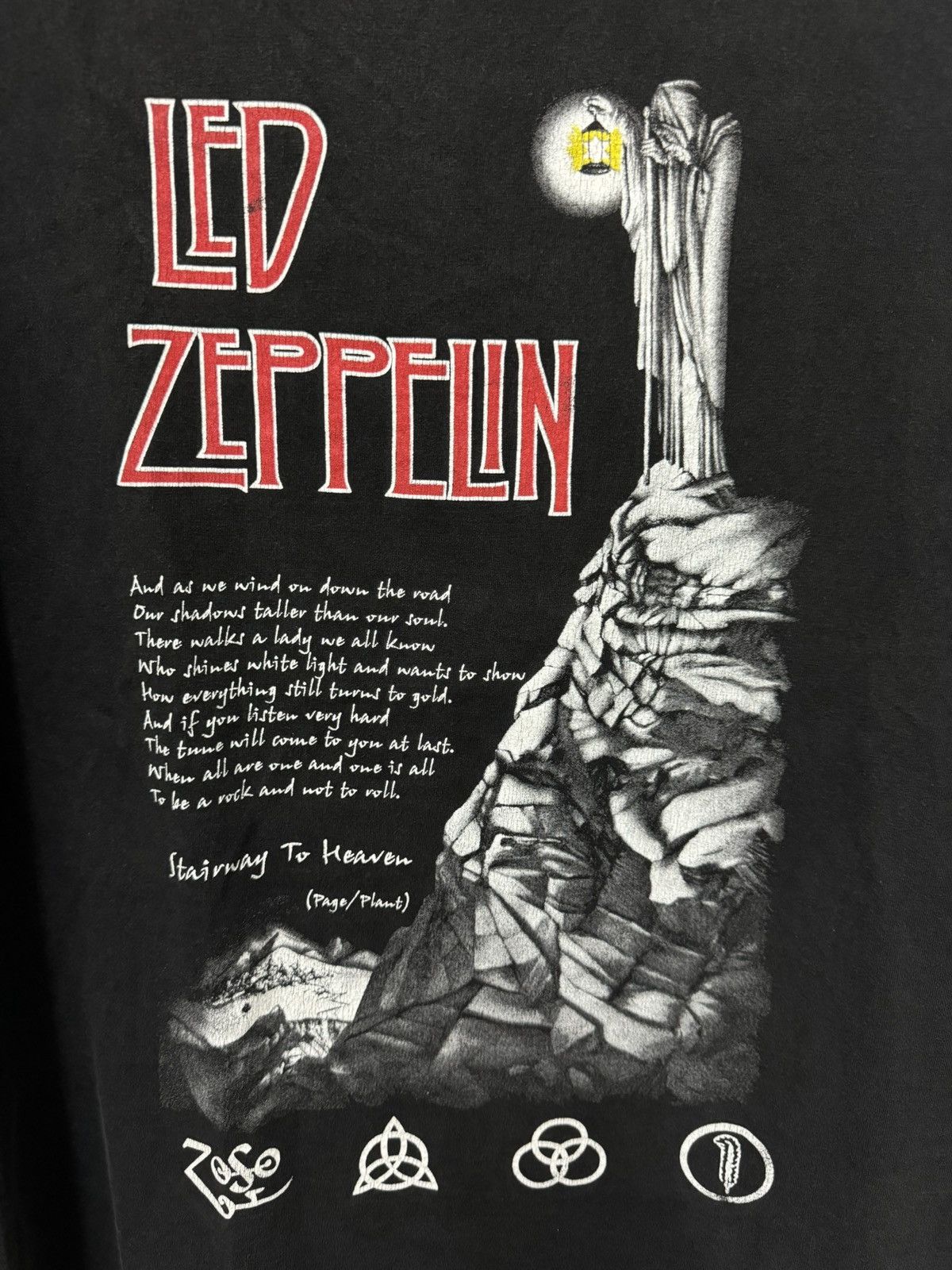 Led Zeppelin × Vintage Vintage Led Zeppelin Stairway To Heaven Band Promo MusicBand Size US L / EU 52-54 / 3 - 2 Thumbnail
