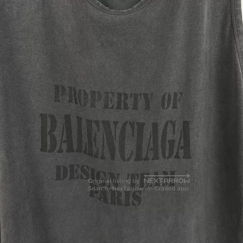 Balenciaga Balenciaga Black letter print logo round-neck vest Size US S / EU 44-46 / 1 - 6 Thumbnail