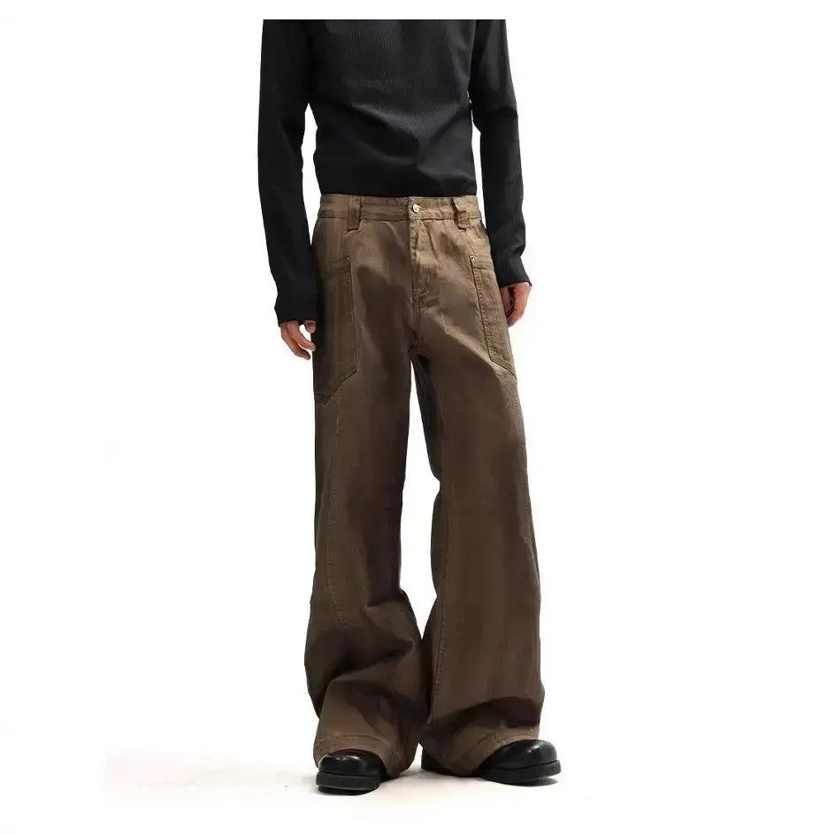 Japanese Brand Retro loose casual straight leg large pocket jeans Size US 32 / EU 48 - 3 Thumbnail
