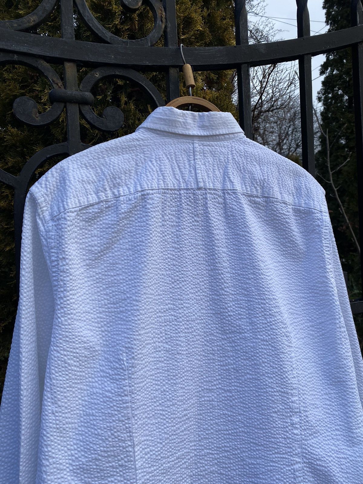Banana Republic × Vintage Vintage Banana Republic Seersucker Classic ButtonDown Shirt Size US L / EU 52-54 / 3 - 12 Thumbnail