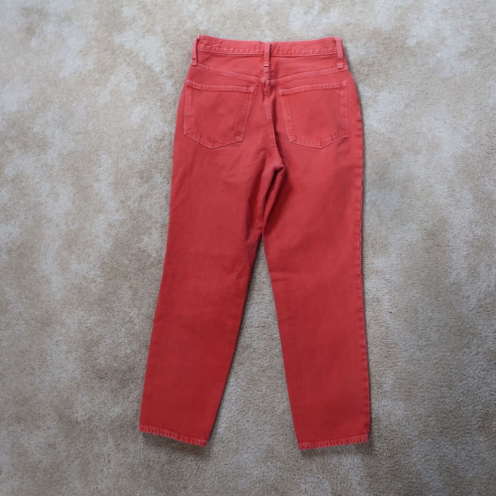 Madewell Madewell Jeans Women's 26 Red Denim High Rise 5-Pocket Stretch Modern Classic Mom Fit Maternity not applicable Size 26" / US 2 / IT 38 - 7 Thumbnail