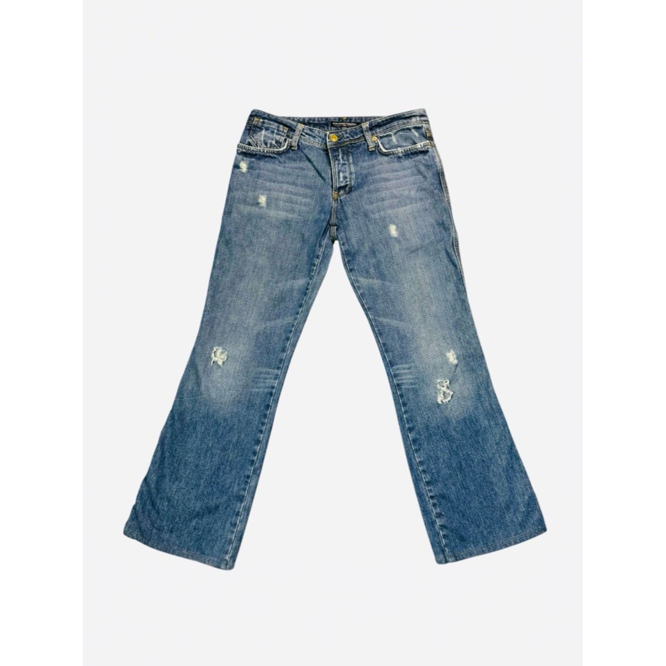 Polo Ralph Lauren Vintage Polo Ralph Lauren Melanie Distressed Bootcut Jeans Size 29" - 2 Thumbnail
