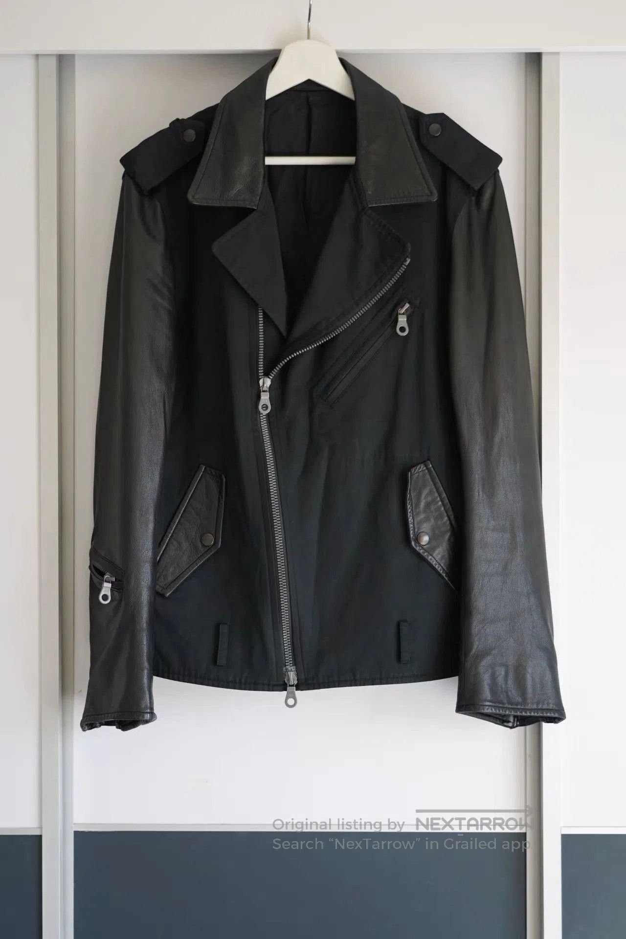Yohji Yamamoto Black Leather Biker Jacket Size S. Size US S / EU 44-46 / 1 - 1 Thumbnail