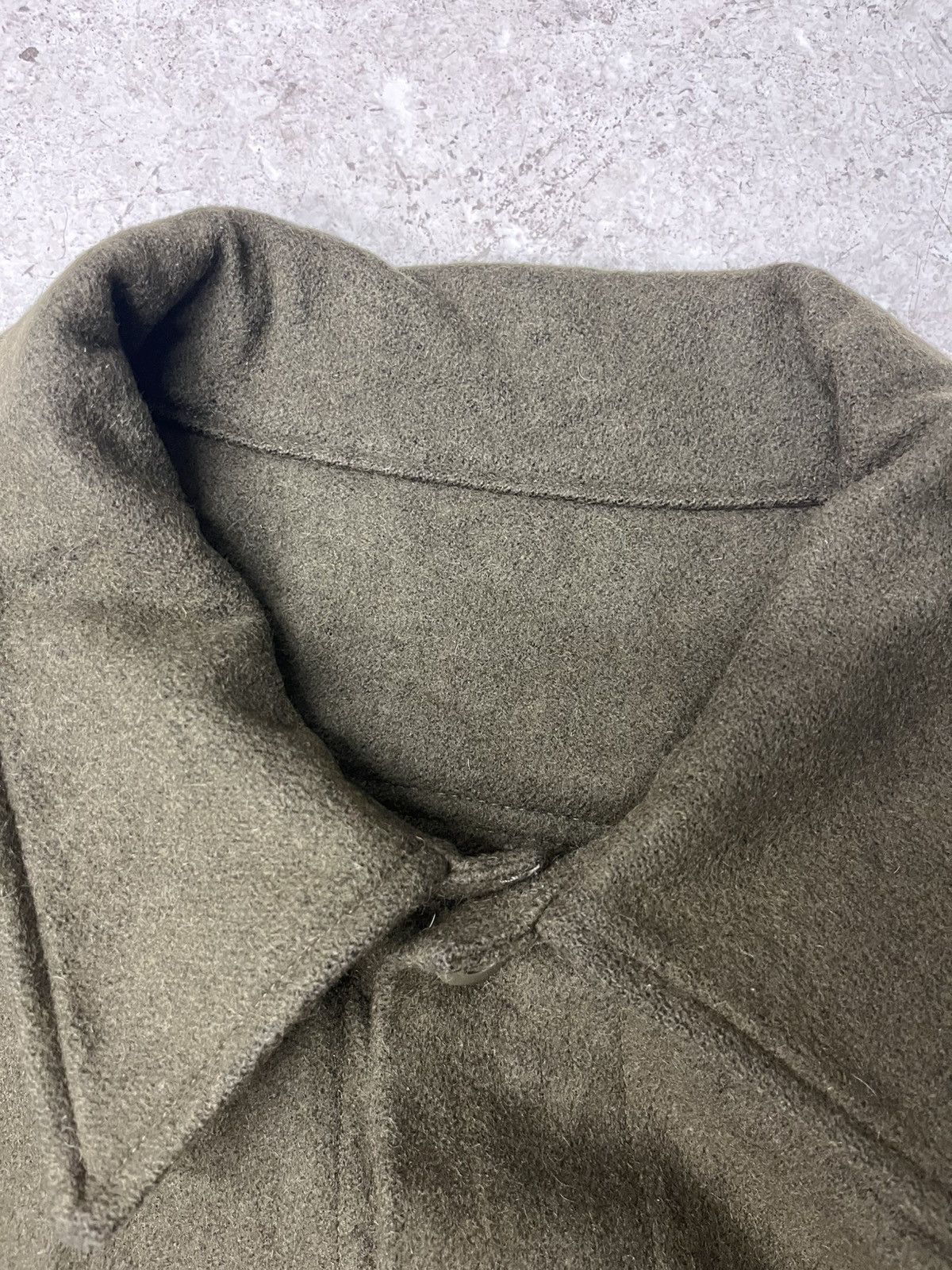 Vintage Vintage military green wool shirt Size US XL / EU 56 / 4 - 3 Thumbnail