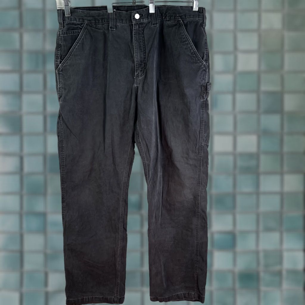 Carhartt VINTAGE Carhartt Carpenter Relaxed Work Pants Mens Size 40 X32 Black Canvas 90s Grunge Size US 40 / EU 56 - 1 Thumbnail