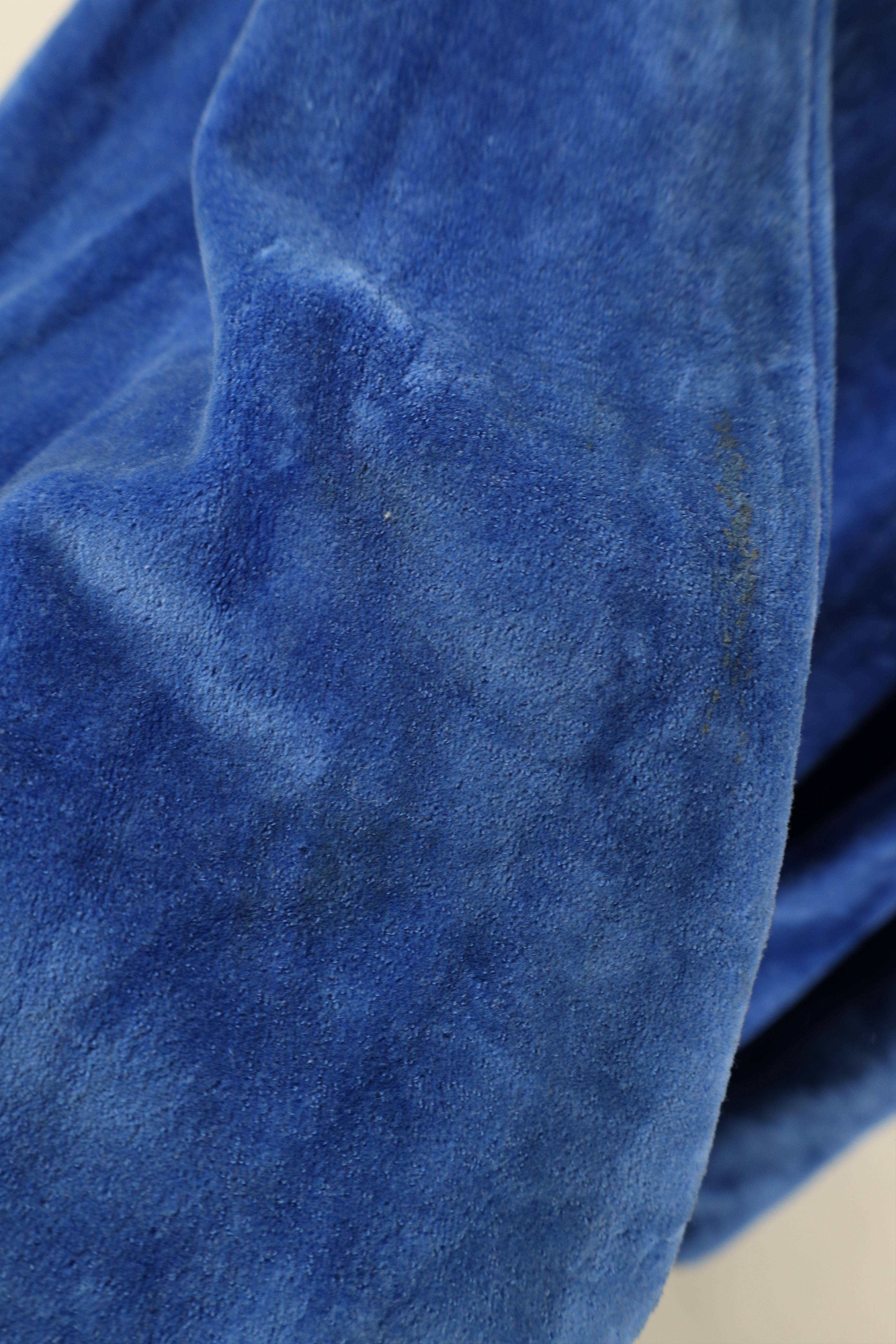 Vintage Vintage 70s Streetwear Velvet Velour Sweatshirt Blue USA Size US XL / EU 56 / 4 - 10 Thumbnail