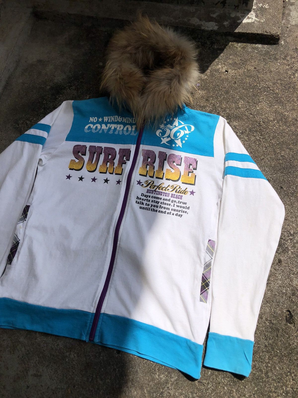 Vintage Oblo Design Japanese SWAG! Fur Glitter Vintage Poem Zip Up Size US M / EU 48-50 / 2 - 3 Thumbnail