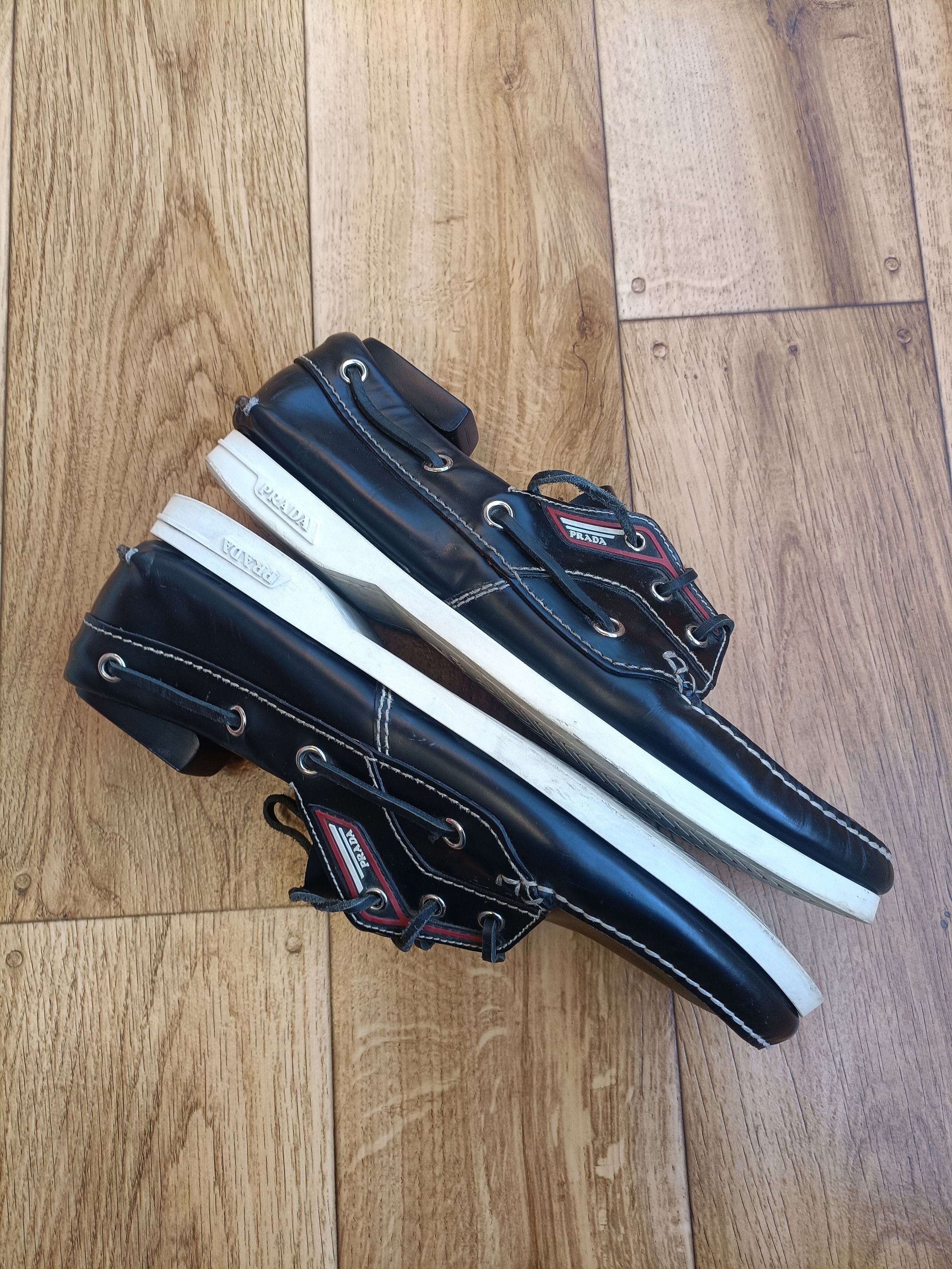 Prada Prada Classic Boat Shoes Size US 12 / EU 45 - 2 Thumbnail