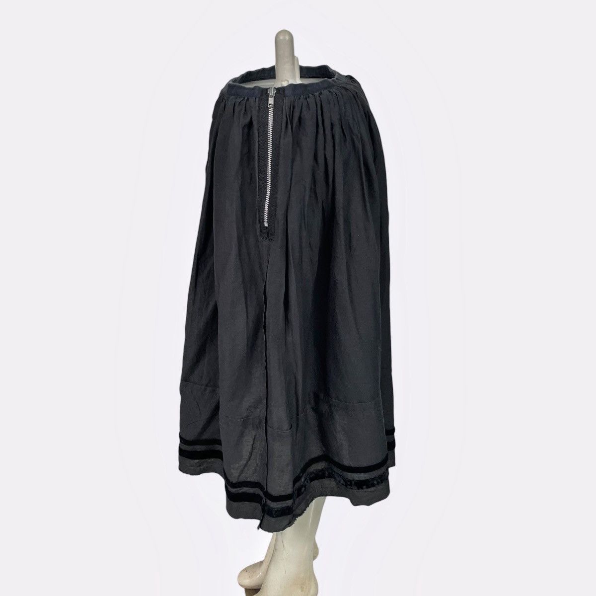 Tricot Comme des Garcons Tricot Comme Des Garcons Black Flared Midi Skirt Size 26" / US 2 / IT 38 - 6 Thumbnail