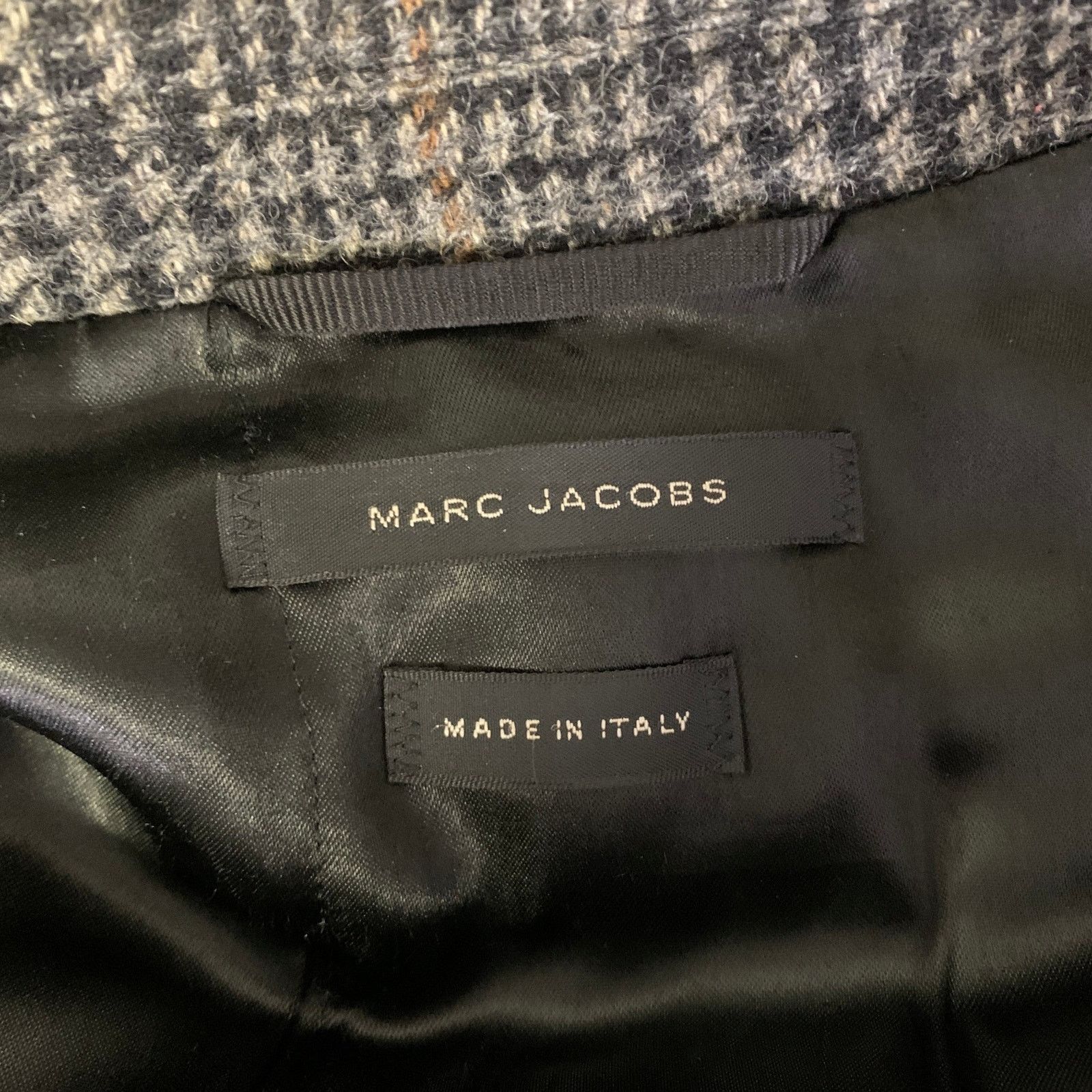 Marc Jacobs MARC JACOBS Size L Grey Black Glen Check Wool Zip Up Jacket Size US L / EU 52-54 / 3 - 6 Thumbnail