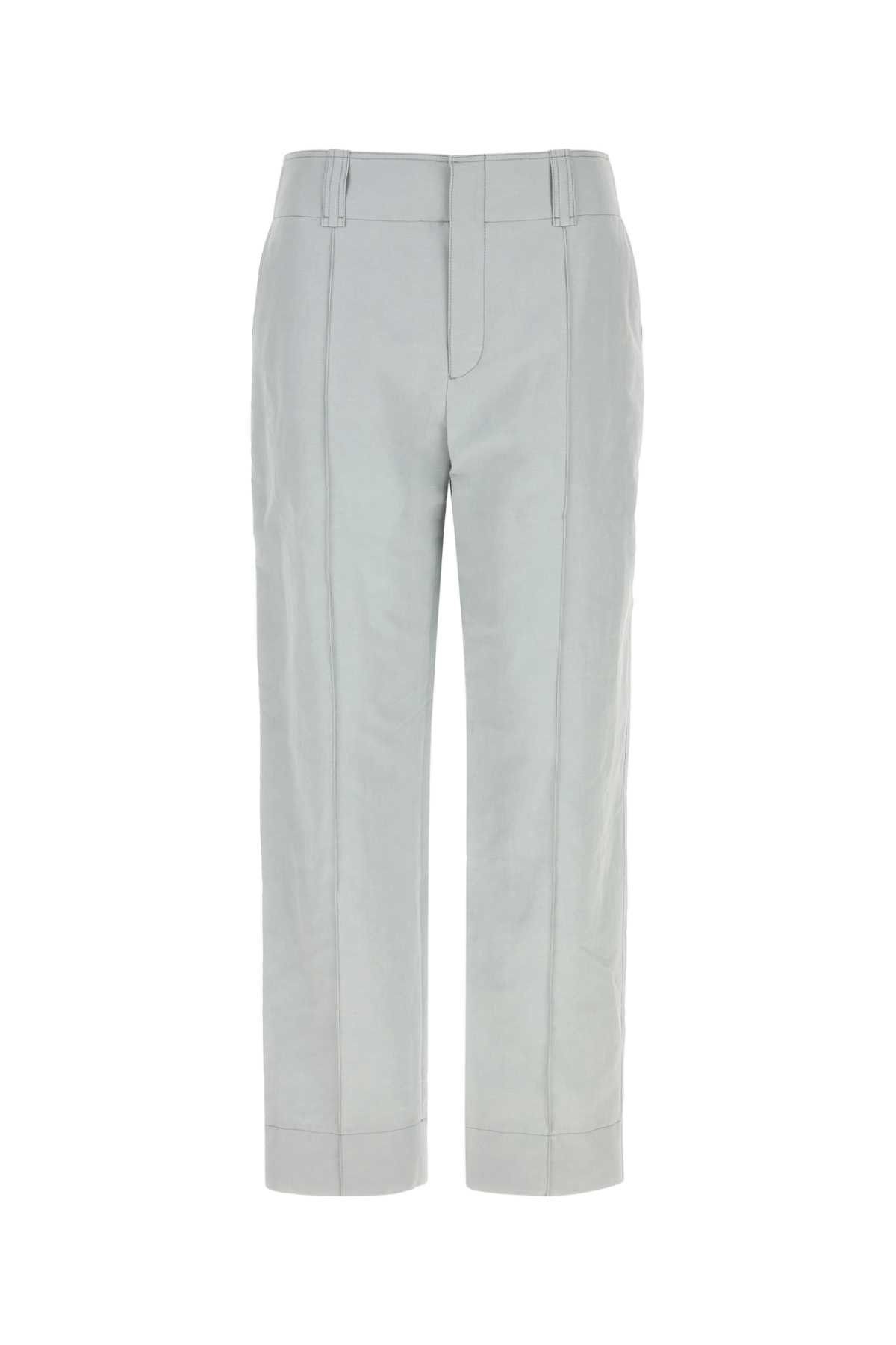Chloe Light Grey Linen Blend Pant Size 28" / US 6 / IT 42 - 1 Thumbnail