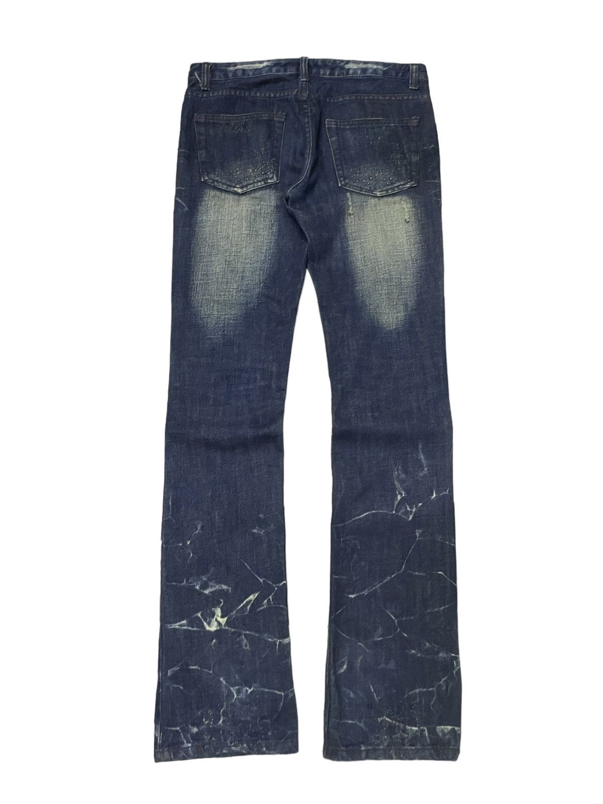 Tornado Mart Philodox Japan Flared Distressed Indigo Mud Jeans Denim Pant Size US 30 / EU 46 - 2 Thumbnail
