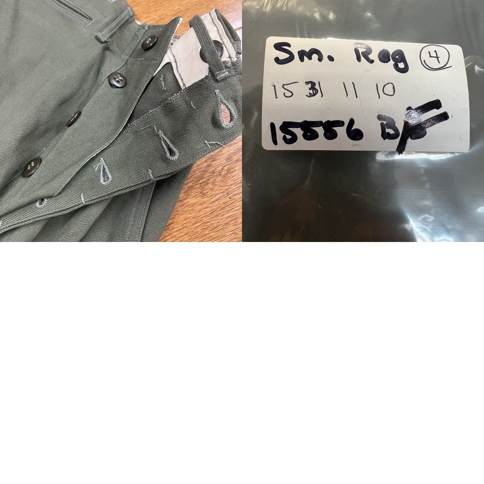 Vintage VINTAGE US MILITARY M-1951 Wool Field Pants Mens S Green Straight Waist 30x31 Button Fly Pockets Chino Size US 29 - 9 Thumbnail