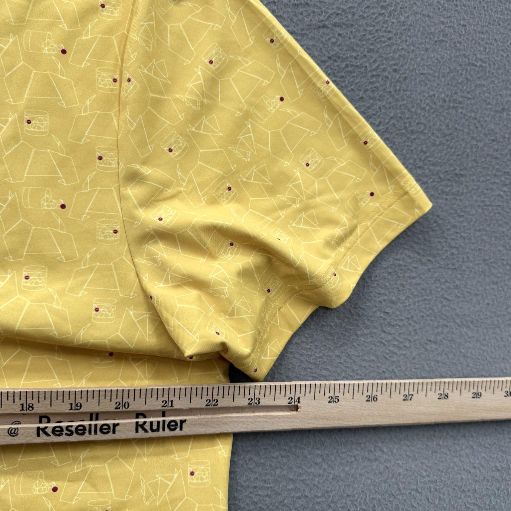 Vintage William Murray Polo Shirt Mens Large Yellow Geometric Performance Golf Stretch Polo Shirt Mens Large Yellow Geometric Pattern Golf Size US L / EU 52-54 / 3 - 4 Thumbnail
