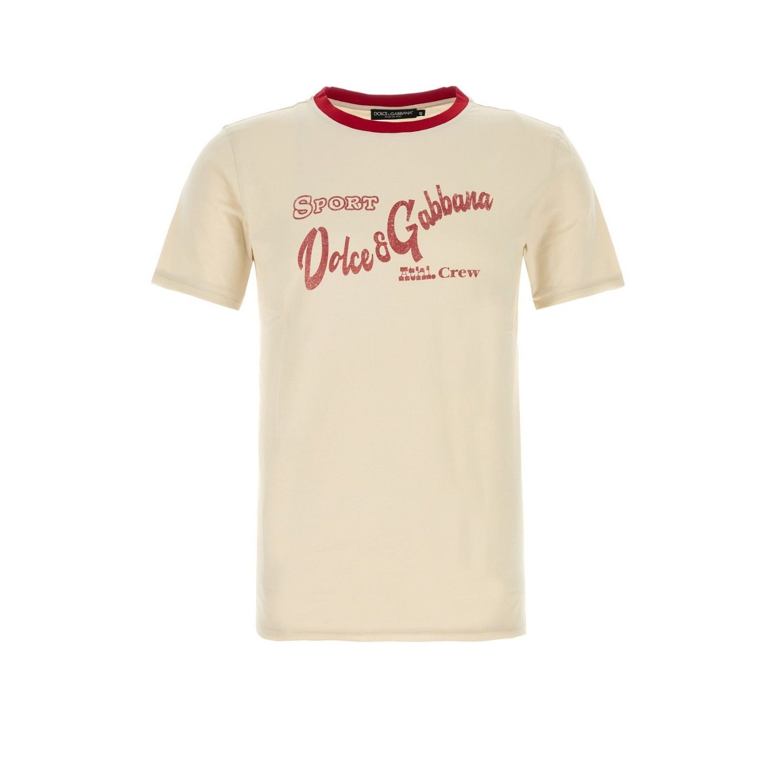 Dolce & Gabbana DOLCE&GABBANA Ivory Cotton T-shirt New & Authentic