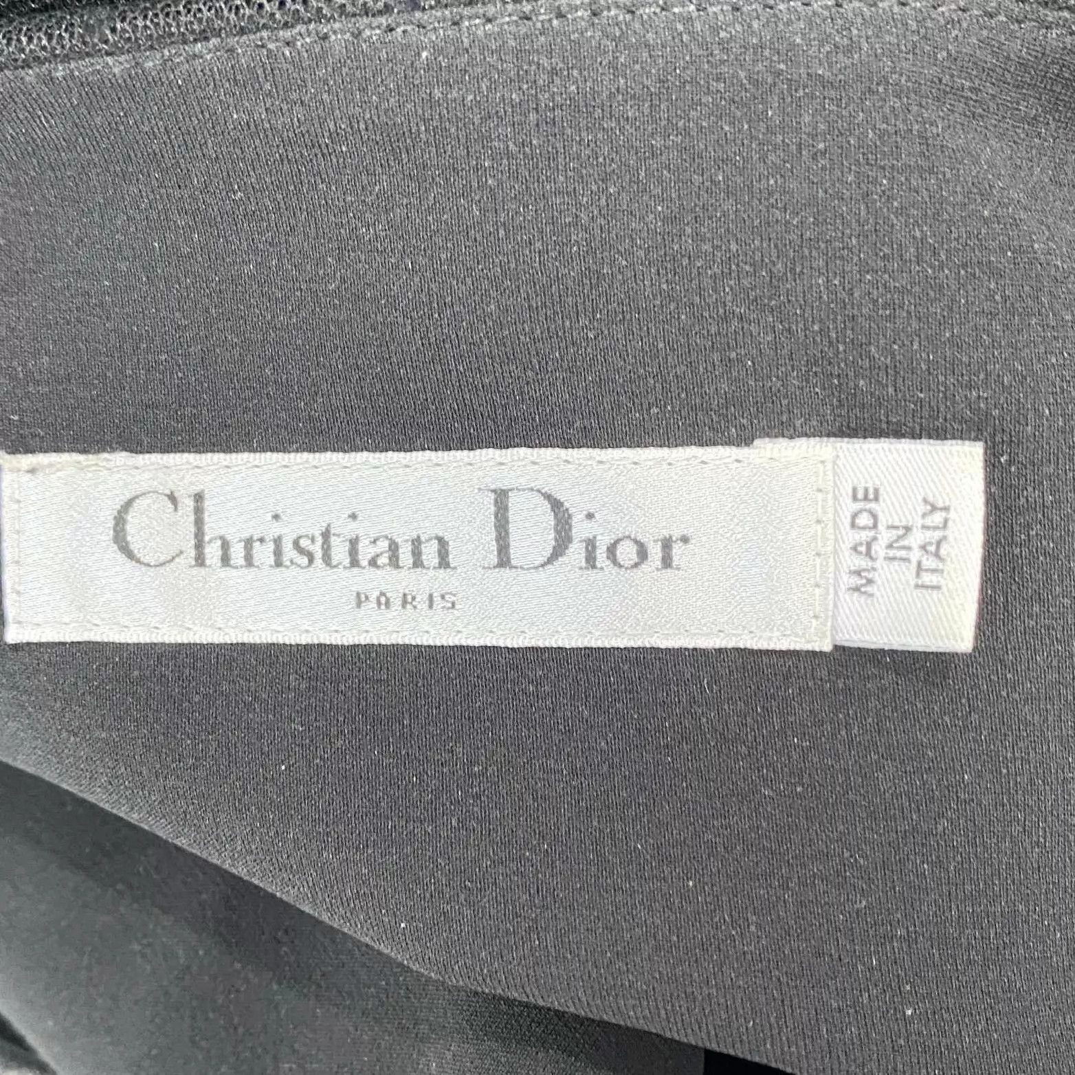 Dior Dior Black Polka Dot Tulle Runway Dress 36 Size 26" / US 2 / IT 38 - 5 Thumbnail