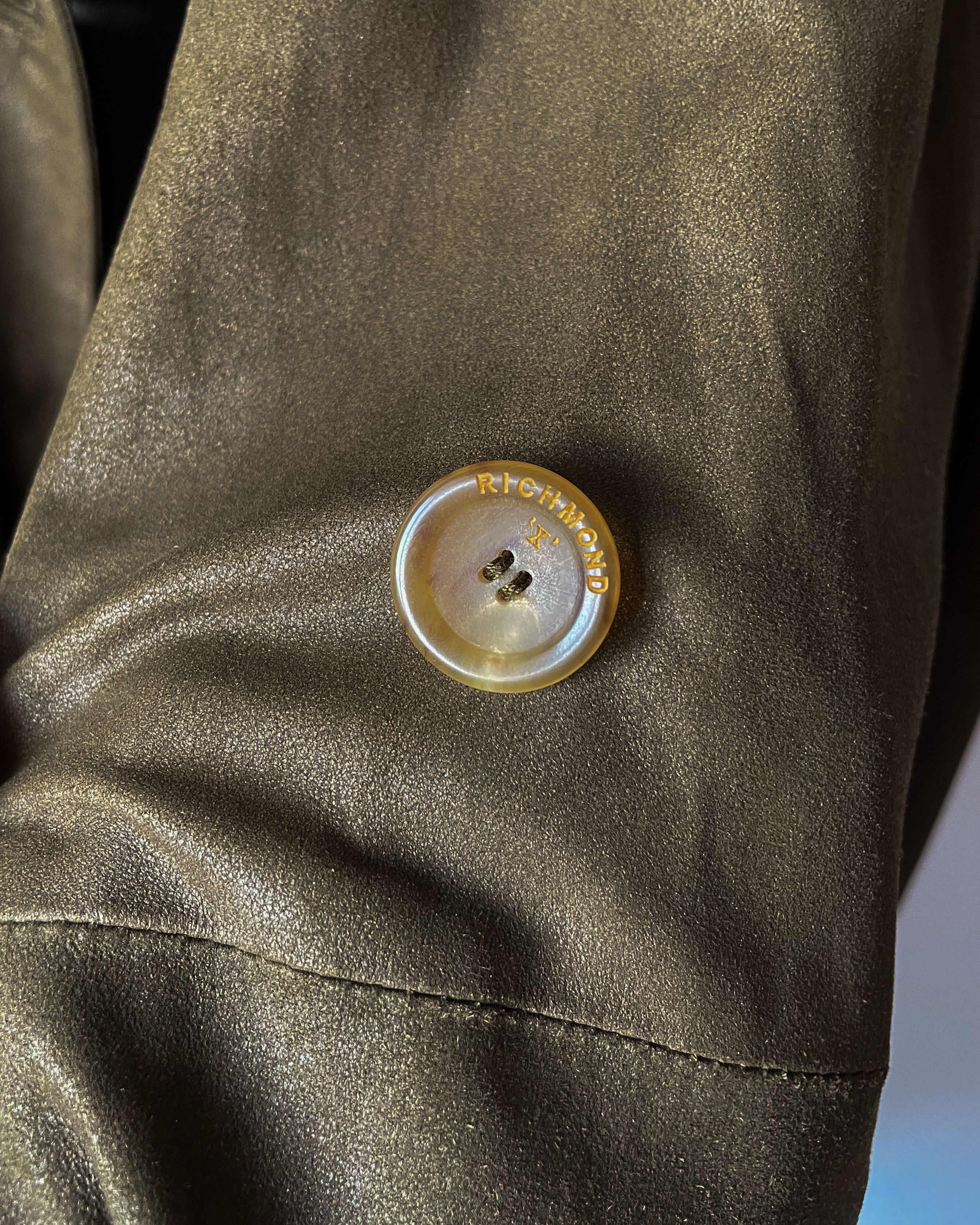John Richmond Richmond X Suede Men’s Double Breasted Trench Coat Size US M / EU 48-50 / 2 - 14 Thumbnail