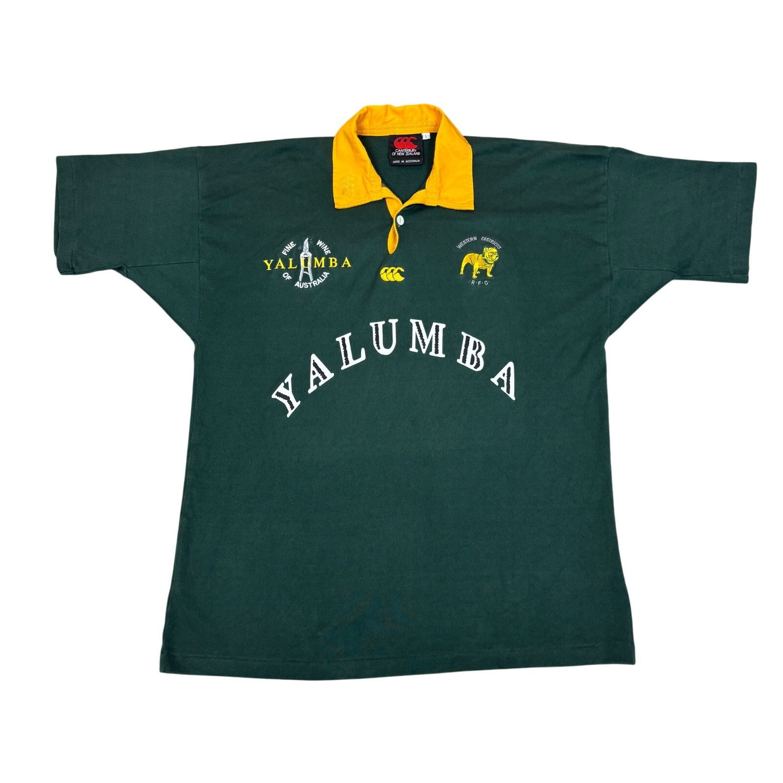 Canterbury of New Zealand × Vintage VTG 90s Western District RFC Bulldogs Rugby Shirt Large Rare Size US L / EU 52-54 / 3 - 1 Thumbnail