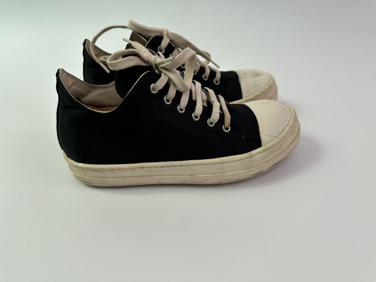 Rick Owens Rick Owens DRKSHDW Black white Cotton Nylon low sneaker US10 Size US 7.5 / EU 40-41 - 2 Thumbnail