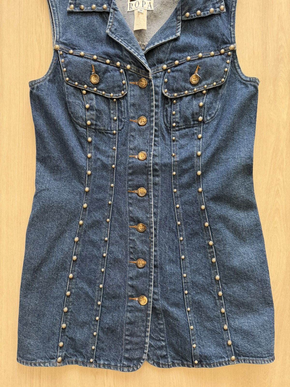Vintage Rare Vintage Hairston Roberson Ropa Western Denim Dress Sz S Size S / US 4 / IT 40 - 2 Thumbnail