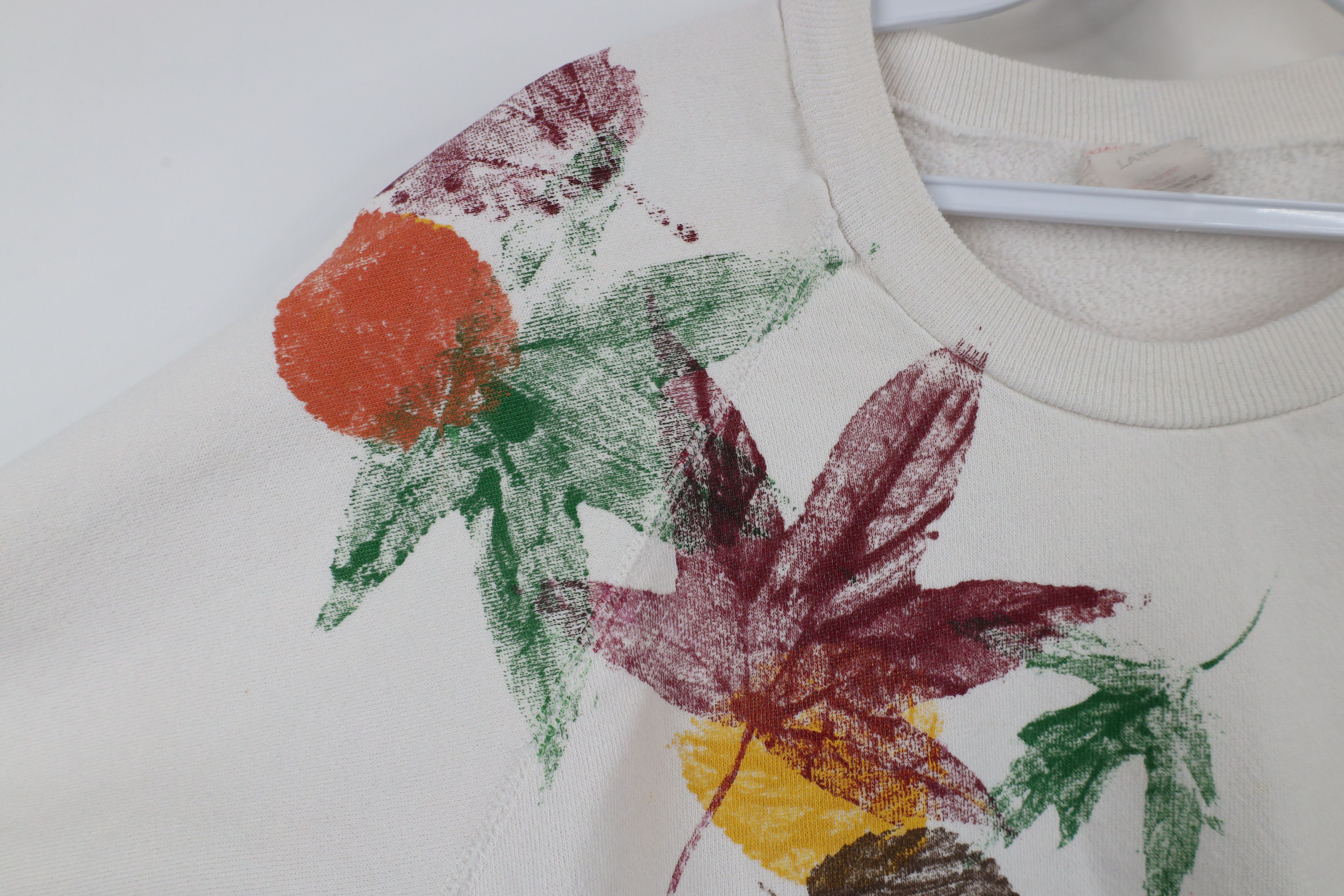 Vintage Vintage 80s 90s Streetwear Nature Leaf Stamp Sweatshirt USA Size L / US 10 / IT 46 - 8 Thumbnail