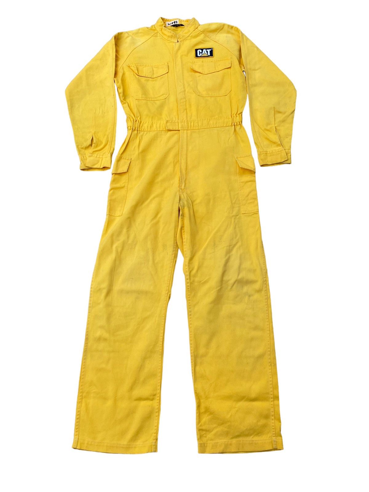 image of Vintage Caterpillar Overalls Jumpsuit in Yellow, Men's (Size 39)