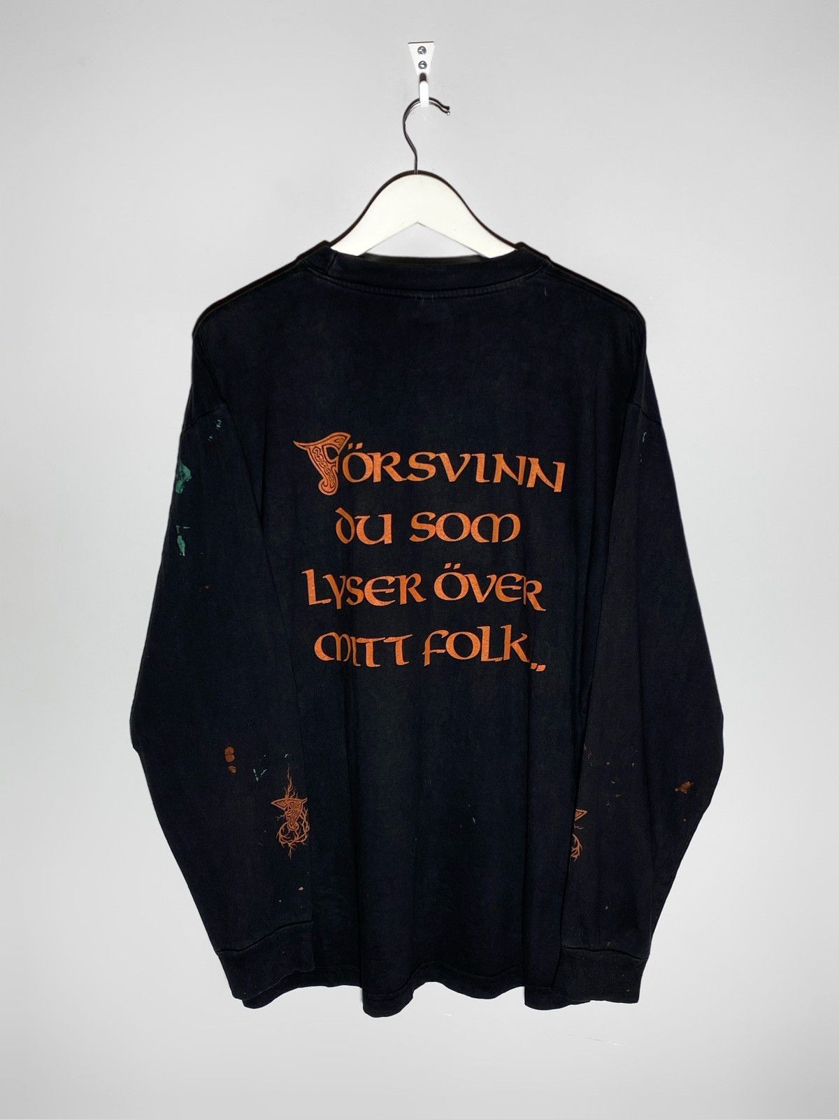 Band Tees Vintage 2000 Finntrolz Black Metal Band Long Sleeve Tee Size US XL / EU 56 / 4 - 2 Thumbnail
